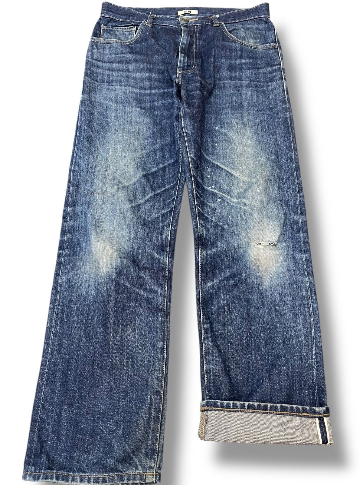 Christophe Lemaire × Jun Takahashi × Uniqlo Vintage Uniqlo U Selvedge Distressed Denim Size US 31 - 1 Thumbnail