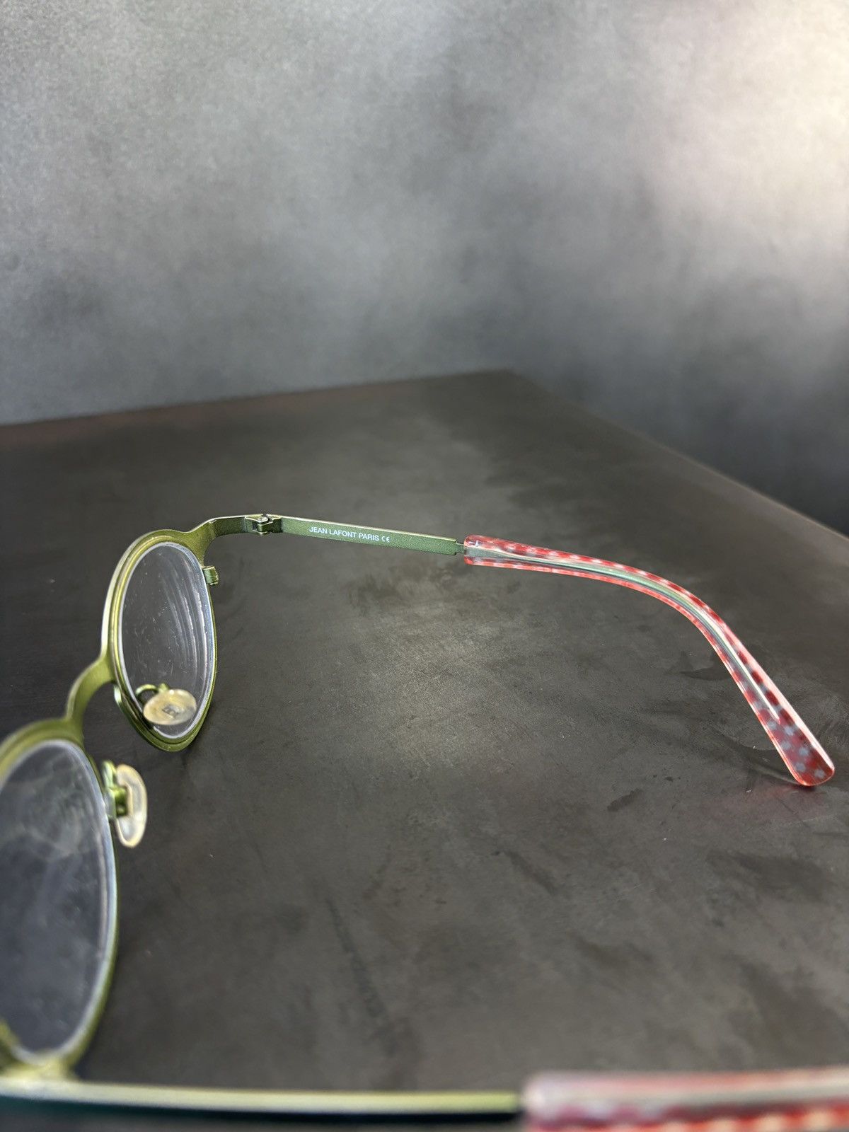 Designer Jean Lafont Paris Frames Green Metal Rebus 4030 Eyeglasses Size ONE SIZE - 9 Thumbnail