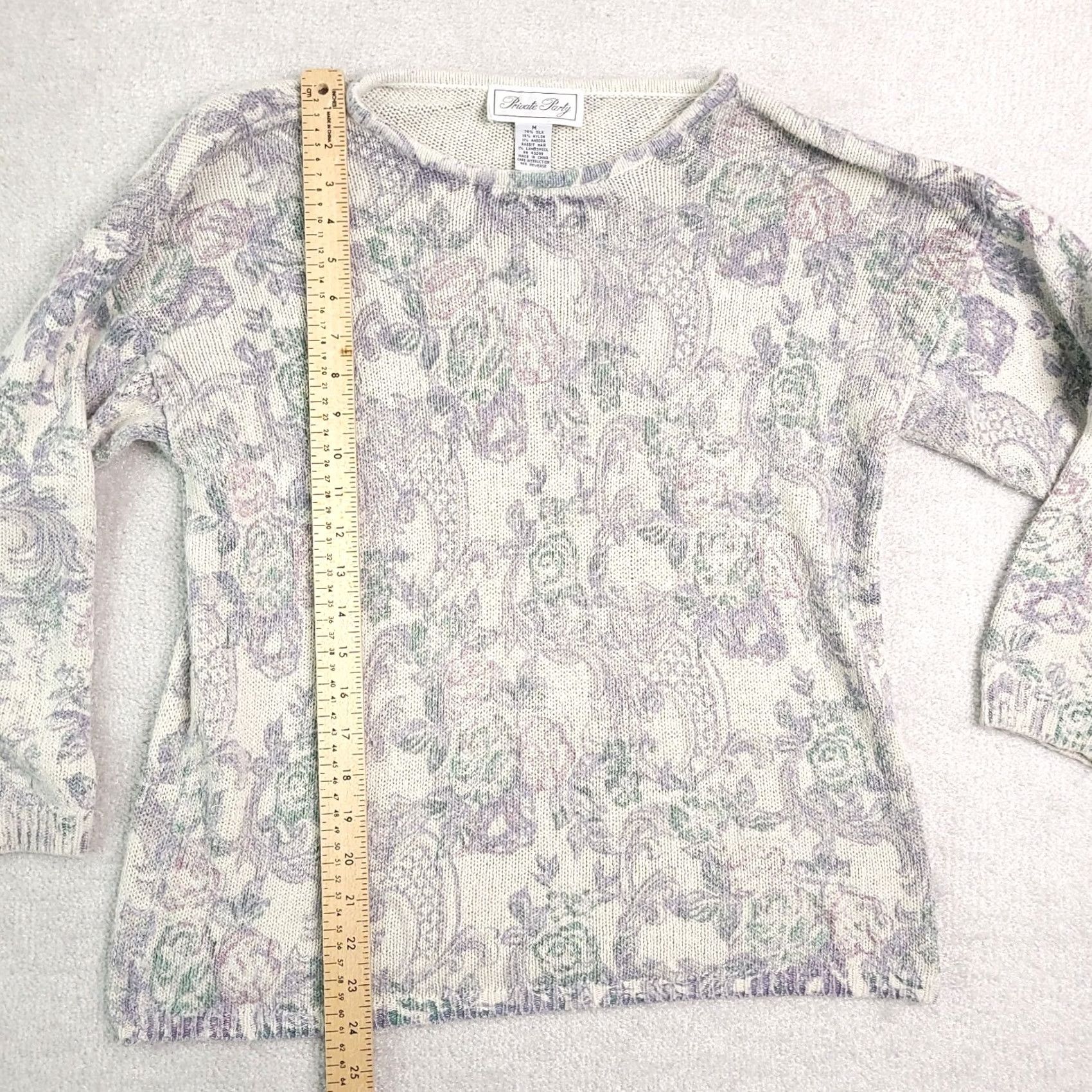 Vintage VINTAGE Private Party Sweater Medium Open Knit Long Sleeve Women's SEE PHOTOS Size M / US 6-8 / IT 42-44 - 6 Thumbnail