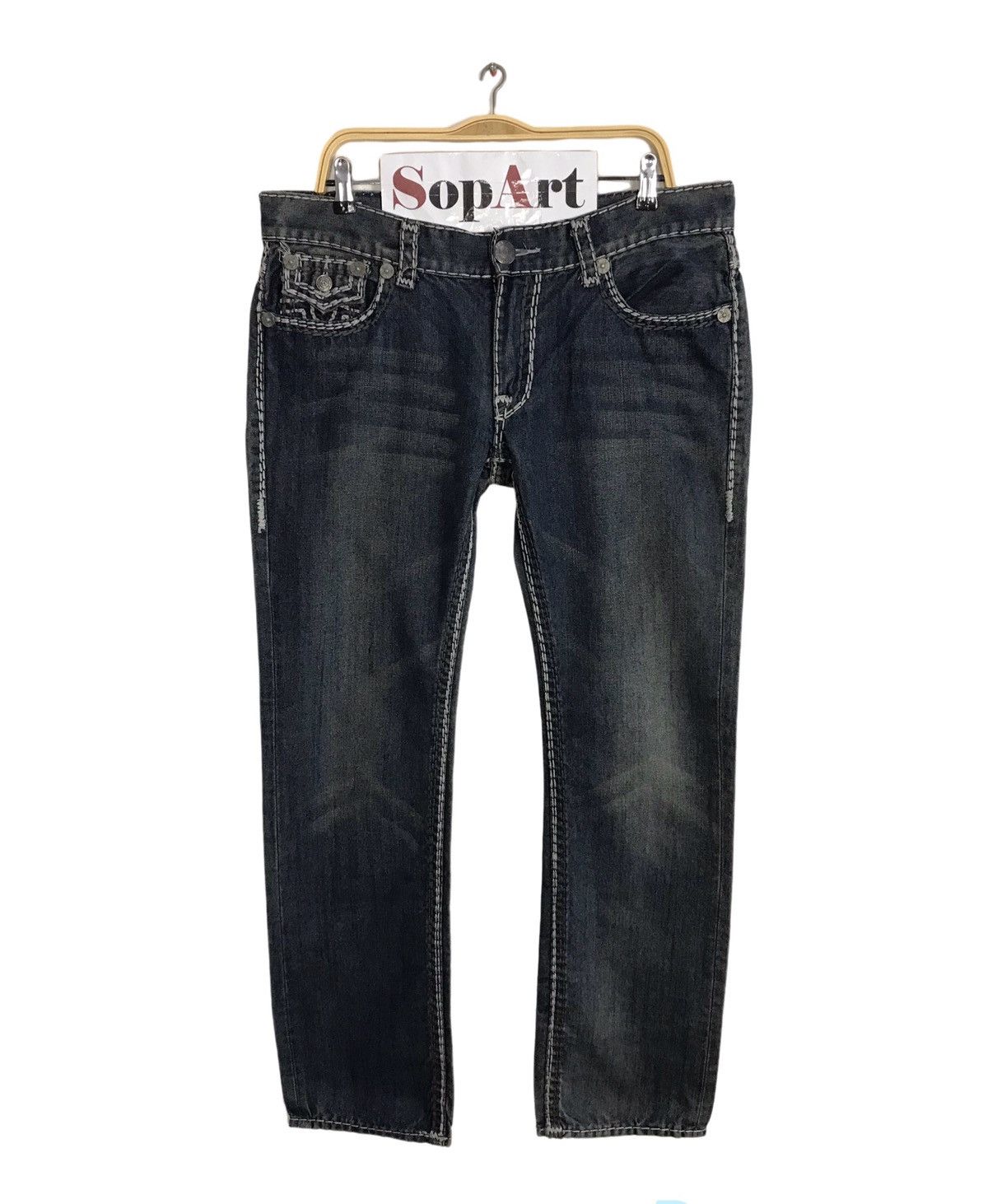 True Religion Vintage True Raligion Made in Usa Denim Jeans Size US 37 - 1 Thumbnail