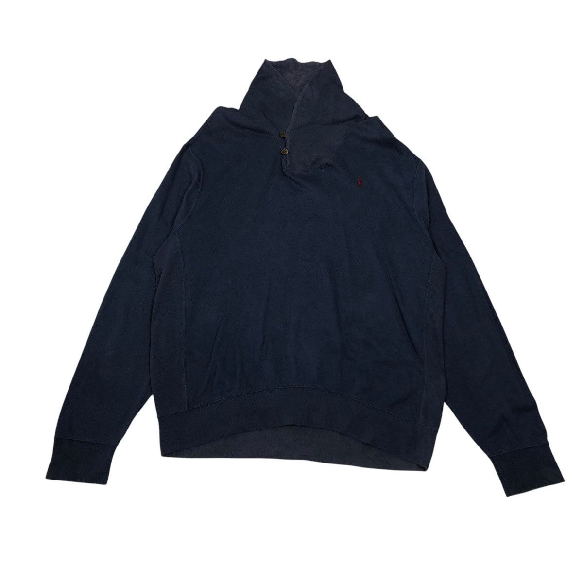 Polo Ralph Lauren 🔥VINTAGE POLO RALPH LAUREN SWEATSHIRT TURTLE NECK BUTTON Size US XL / EU 56 / 4 - 1 Thumbnail