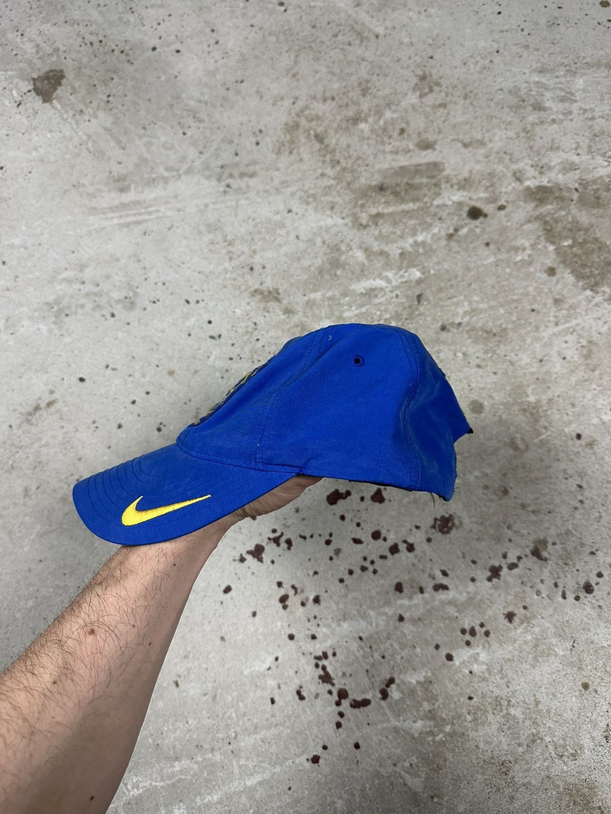 Nike Vintage Y2K Nike x Brasil Blue Hat Cap Swoosh Size ONE SIZE - 7 Thumbnail