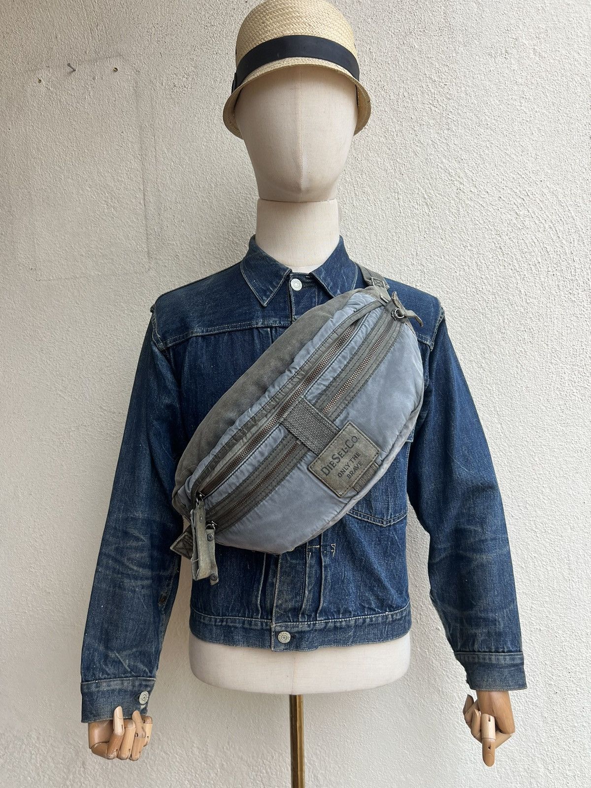 Diesel Vintage Diesel Only The Brave Fade Waxed Distress Bag Size ONE SIZE - 4 Thumbnail