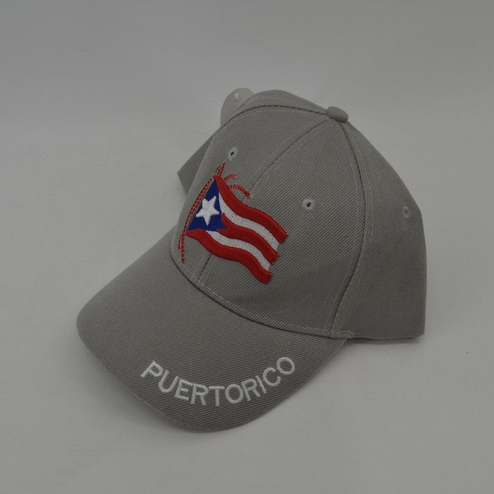 Other Puerto Rico Baseball Cap Hat Gray Red White Blue Adjustable Size ONE SIZE - 11 Thumbnail