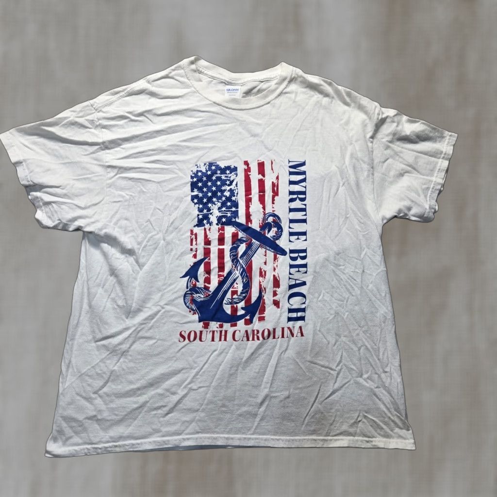 Vintage Myrtle Beach SC South Carolina White Tee T Shirt Adult Men's Size M Medium Shirt Mens White Beach Graphic Short Sleeve Crew Neck Size US M / EU 48-50 / 2 - 1 Thumbnail