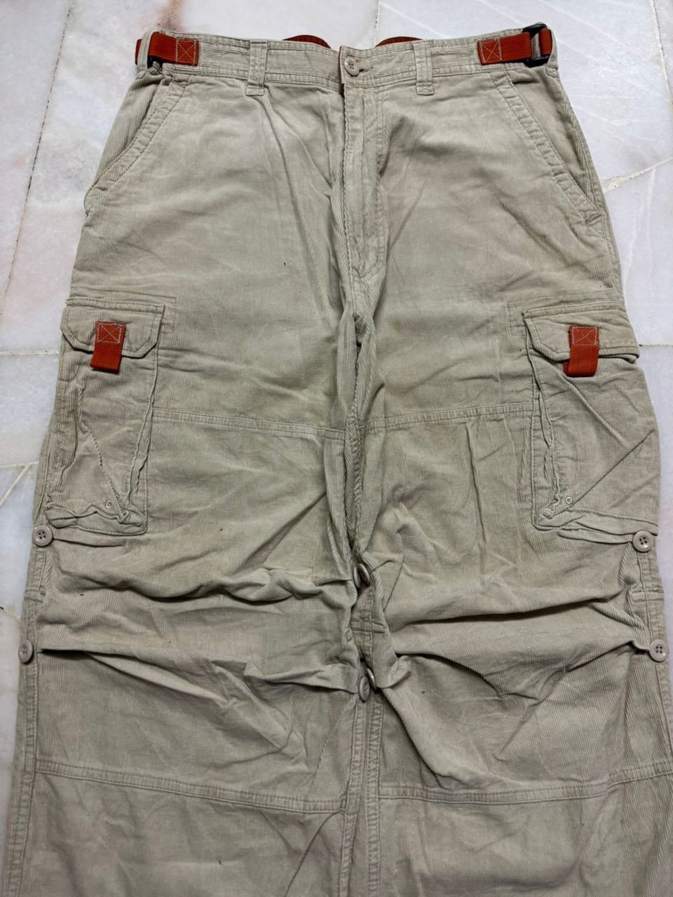 Oshkosh 💥90s Oshkosh Cordoroi Tactical Parachute Cargo Double Knee Size US 31 - 4 Thumbnail