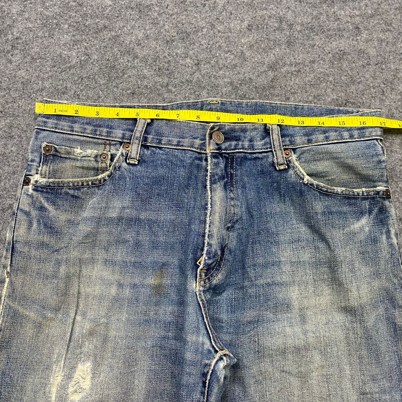 Japanese Brand 💥Best Offer💥Vintage Uniqlo Distressed Denim Size US 34 / EU 50 - 4 Thumbnail