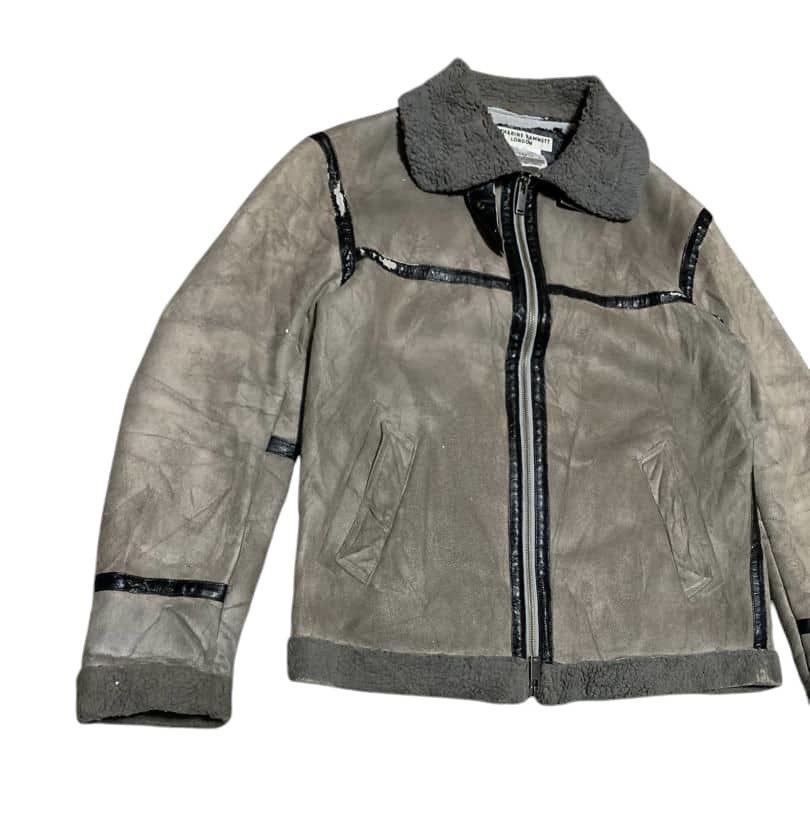 Katharine Hamnett London Vintage Katharine Hamnett London B3 Shearling Jacket Trashed Size US L / EU 52-54 / 3 - 2 Thumbnail