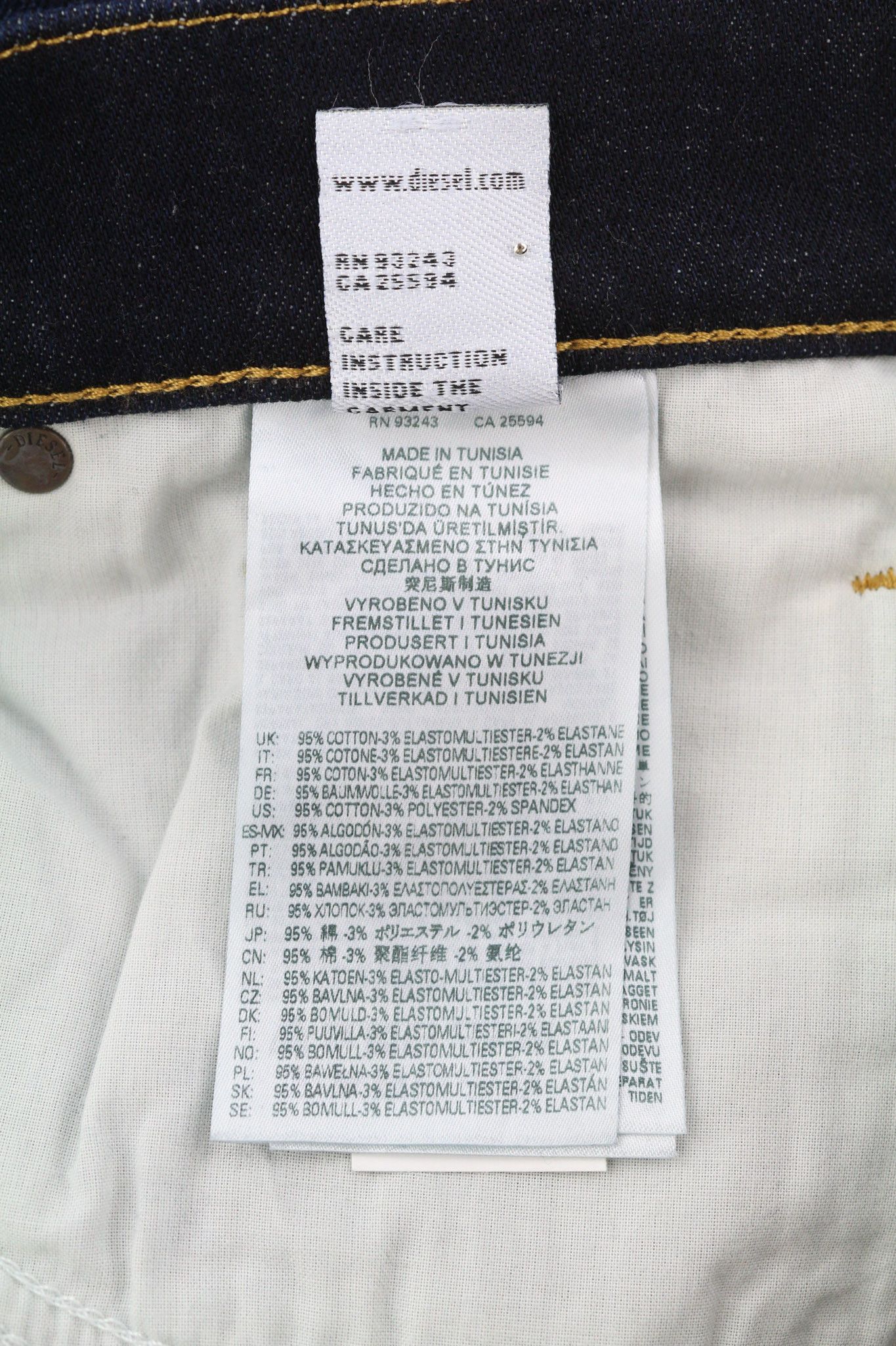 Diesel D-YENNOX 009ZS W30/L32 Tapered Washed Dark Jeans 40163 Size US 30 / EU 46 - 5 Thumbnail