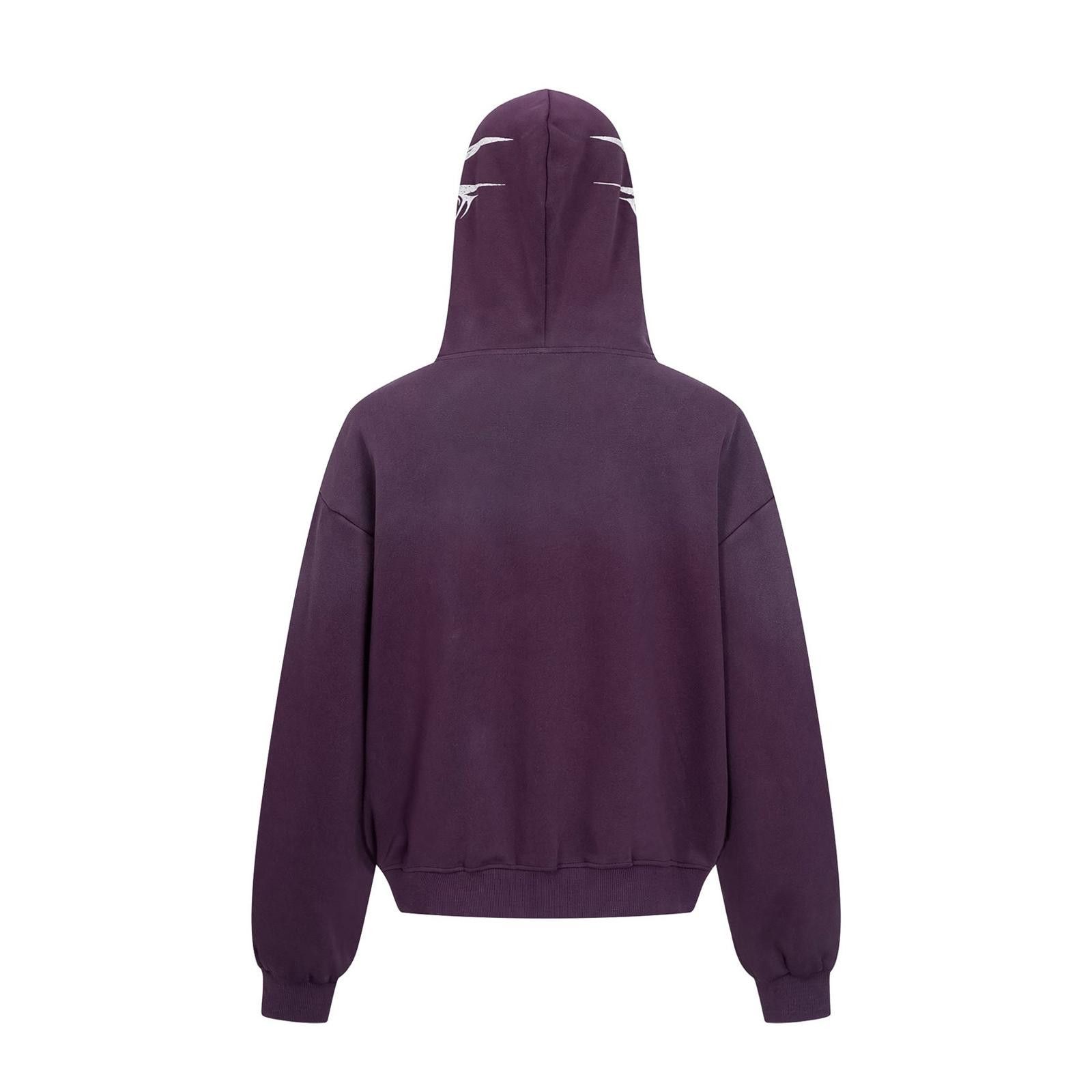 Japanese Brand y2k Style Letters Graphic Zip-Up Hooded Sweatshirt Size US M / EU 48-50 / 2 - 2 Thumbnail