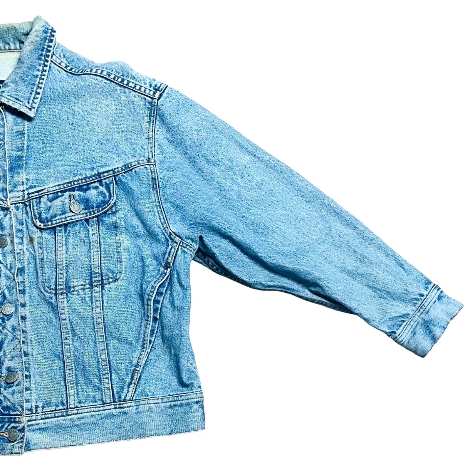 Gap VINTAGE Gap Men Jacket Jean Y2K Blue Snap Button Made In Hong Kong Read Medium Size US 31 - 3 Thumbnail
