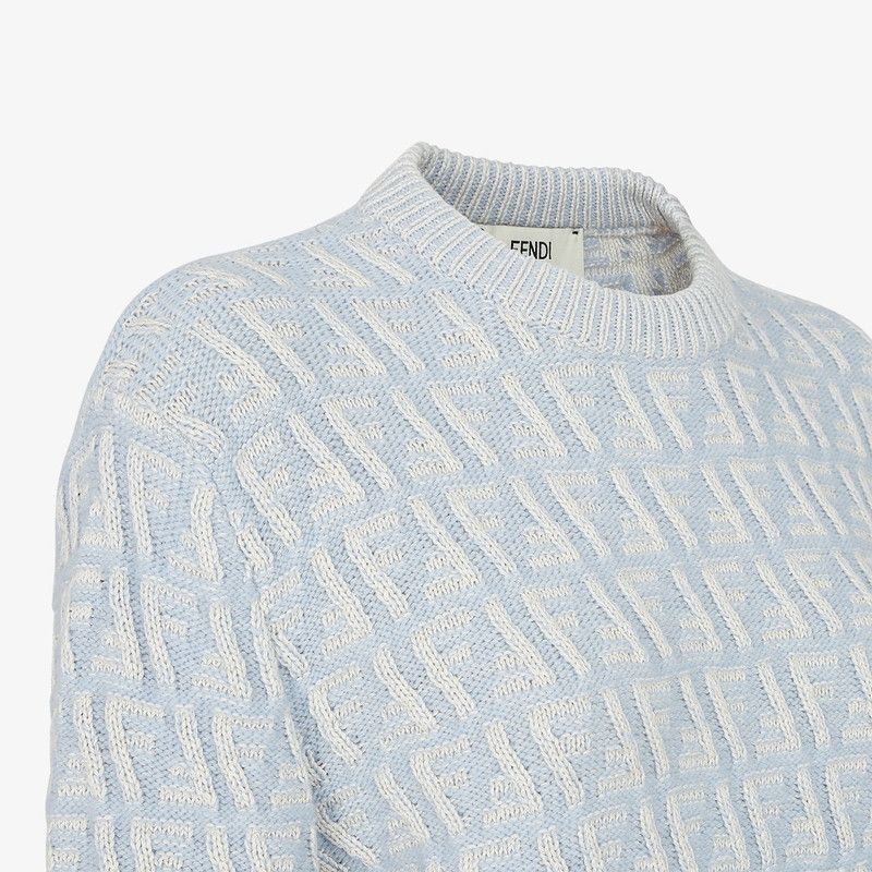 Fendi o1s1wg110326 Jumper in Light Blue Size L / US 10 / IT 46 - 3 Thumbnail