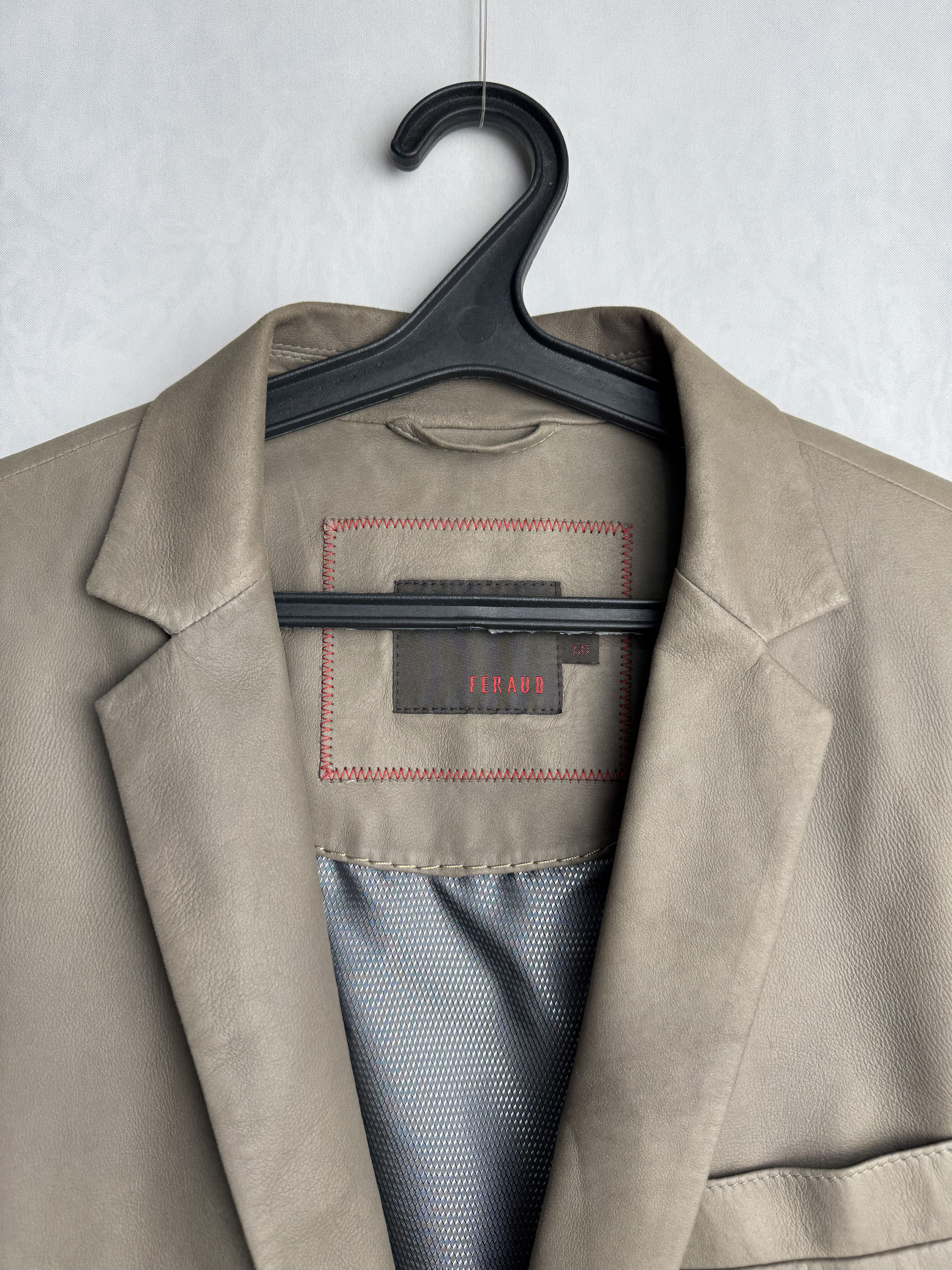 Designer × Louis Feraud FERAUD men’s leather suit jacket Size 50R - 6 Thumbnail