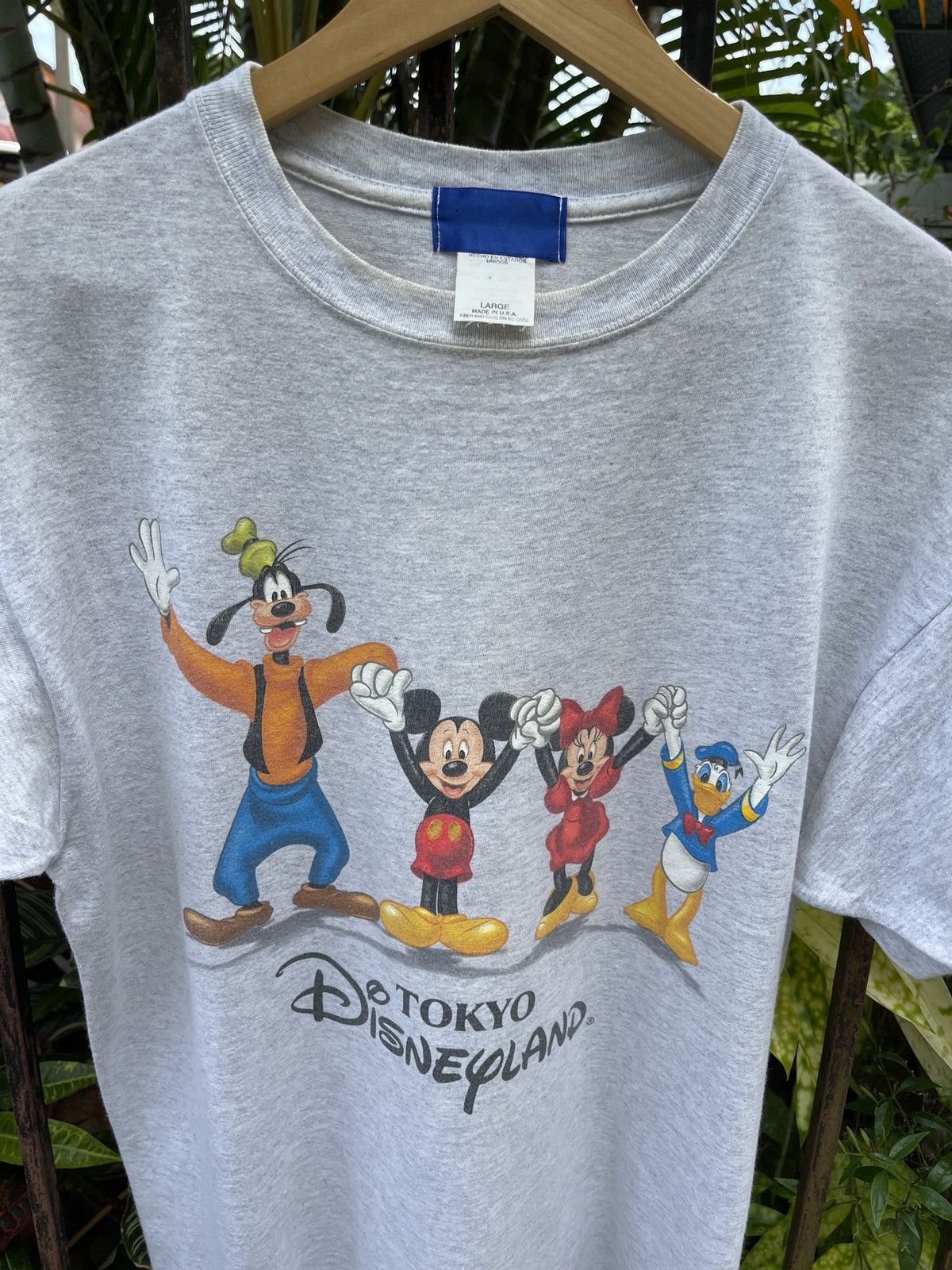 Disney Rare🔥Vintage 90s Tokyo Disneyland Mirror T-Shirt Size US L / EU 52-54 / 3 - 2 Thumbnail