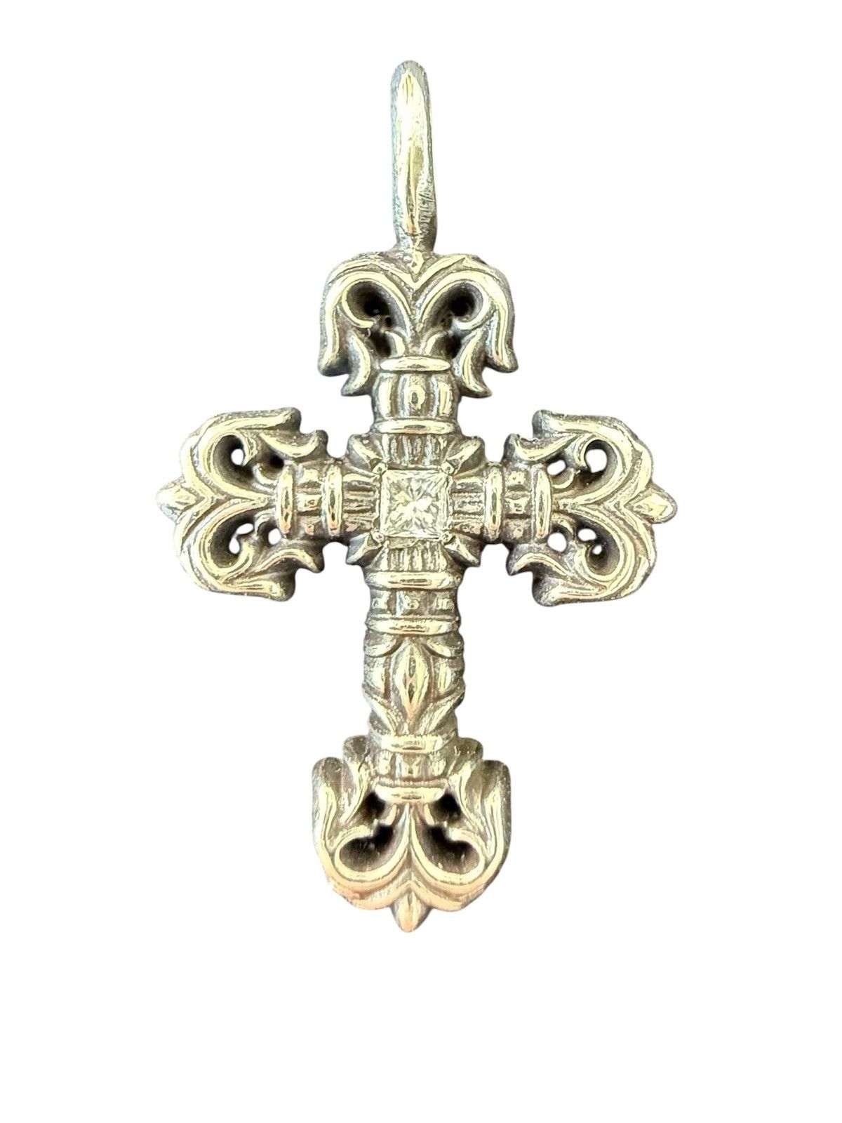Chrome Hearts Chrome Hearts Silver Diamond Tiny Filigree Cross Charm Size ONE SIZE - 5 Thumbnail