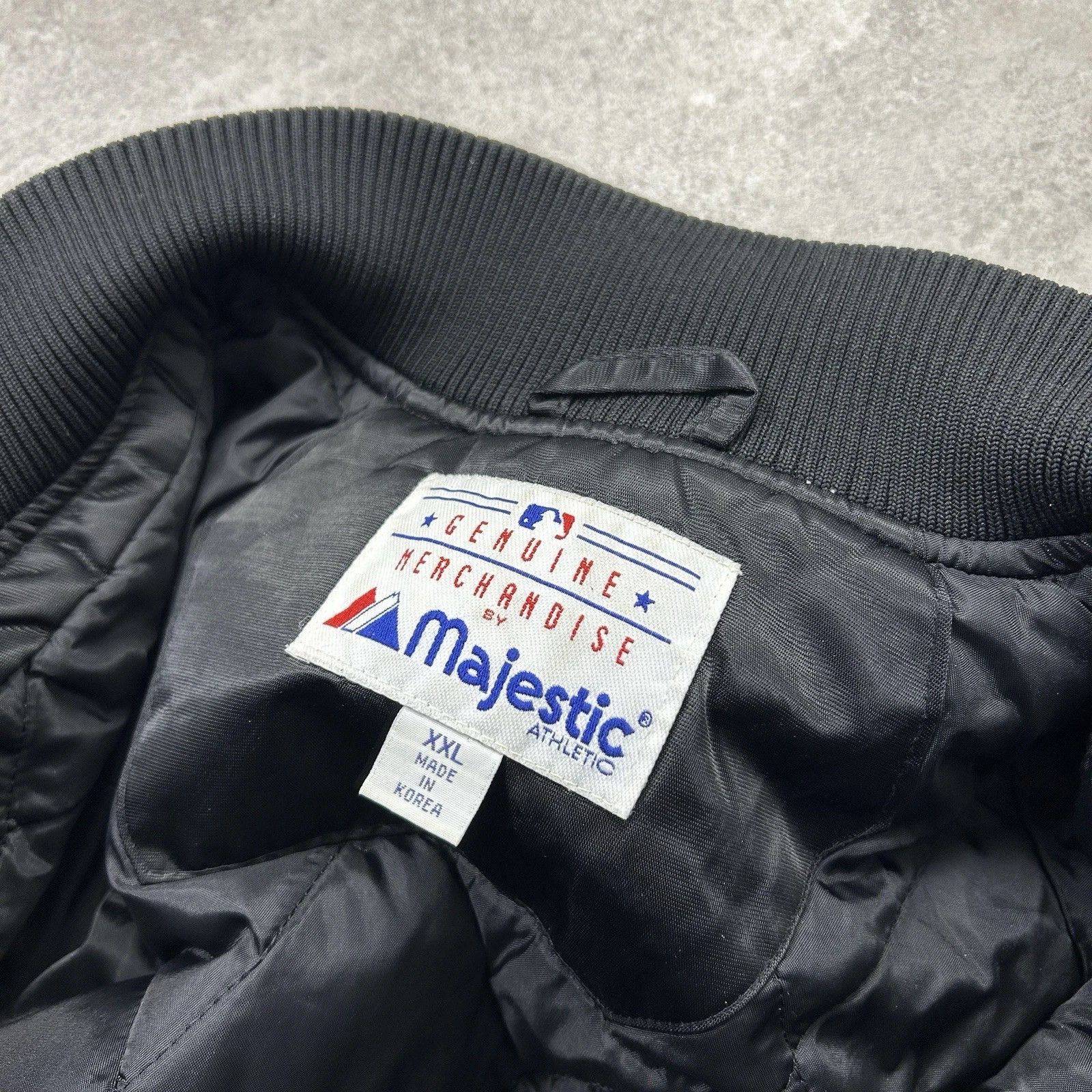 MLB × Majestic × Vintage RARE 00s HOUSTON ASTROS MAJESTIC SATIN BOMBER JACKET Size US XXL / EU 58 / 5 - 5 Thumbnail