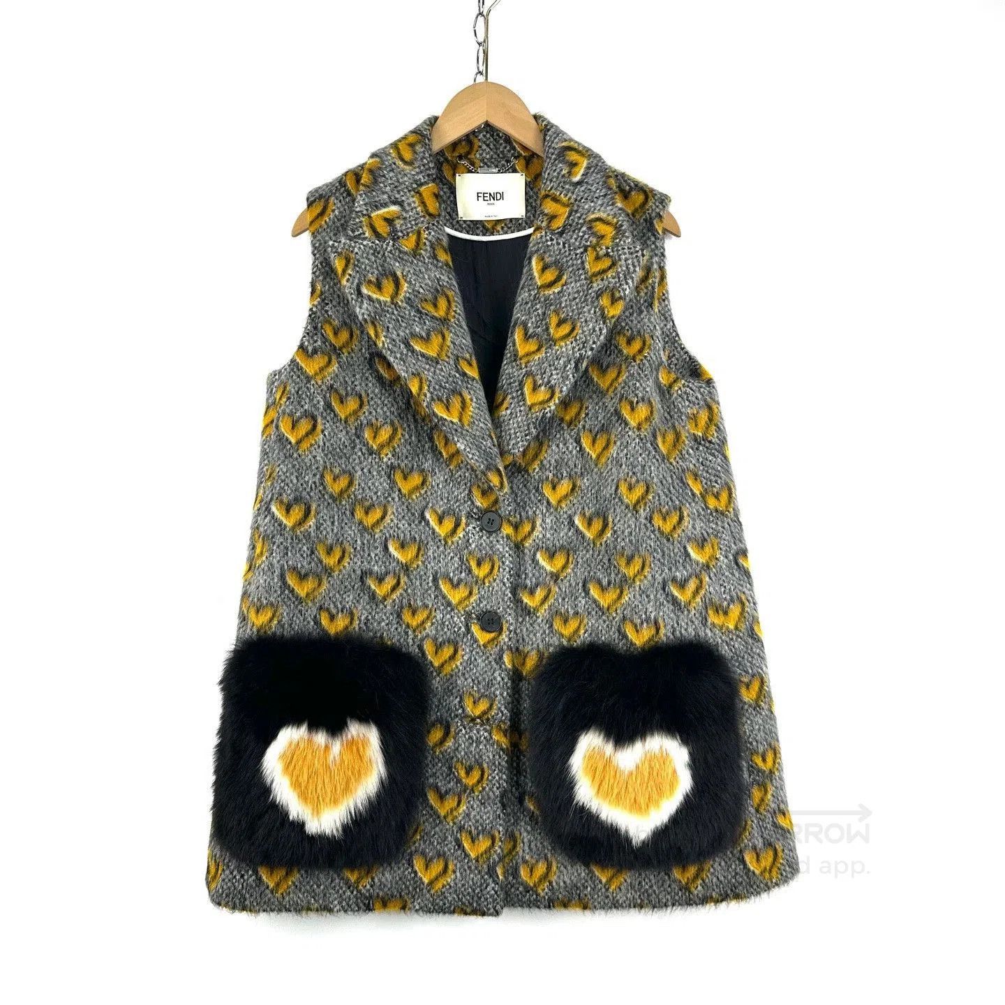Fendi Fendi Heart Pattern Sleeveless Vest. Size M / US 6-8 / IT 42-44 - 1 Thumbnail