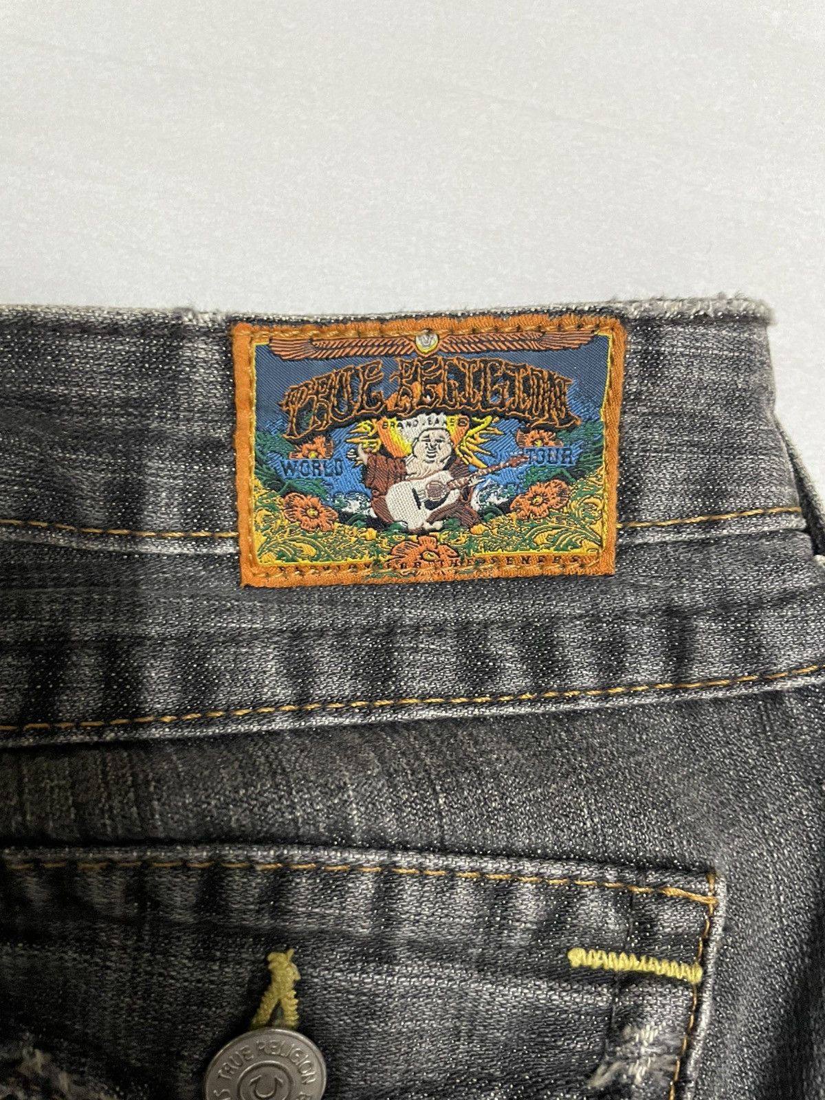Hysteric Glamour Vintage TrueReligion Flare Distressed Jeans Size US 28 / EU 44 - 7 Thumbnail