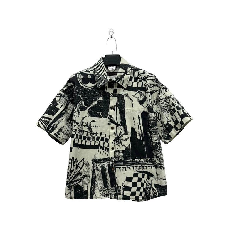 Louis Vuitton Louis Vuitton Cartoon newspaper graffiti denim short sleev Size US M / EU 48-50 / 2 - 2 Thumbnail