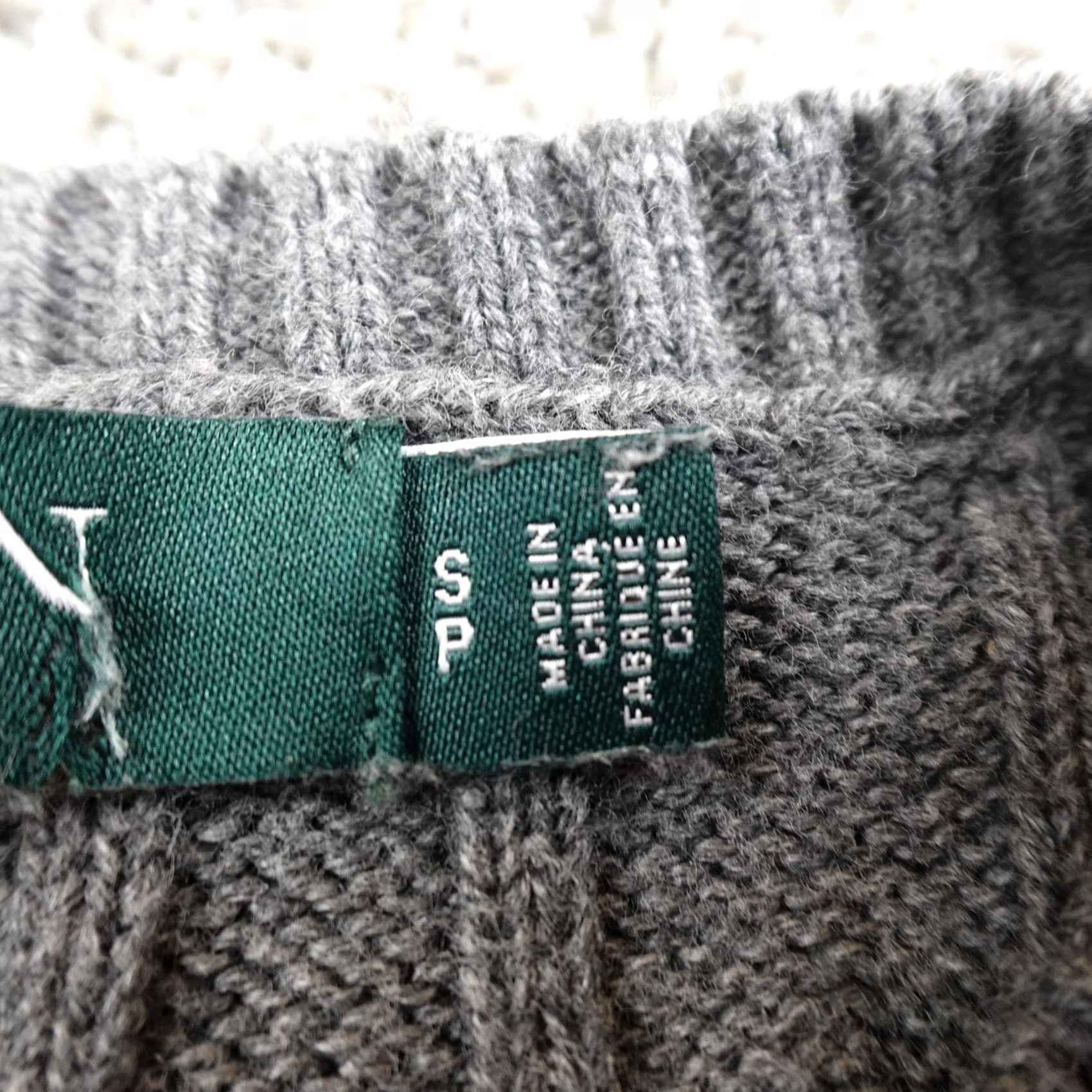 Ralph Lauren Ralph Lauren Sweater Womens S Gray 3D Aran Cable Knit Pullover Crewneck Preppy Size S / US 4 / IT 40 - 6 Thumbnail