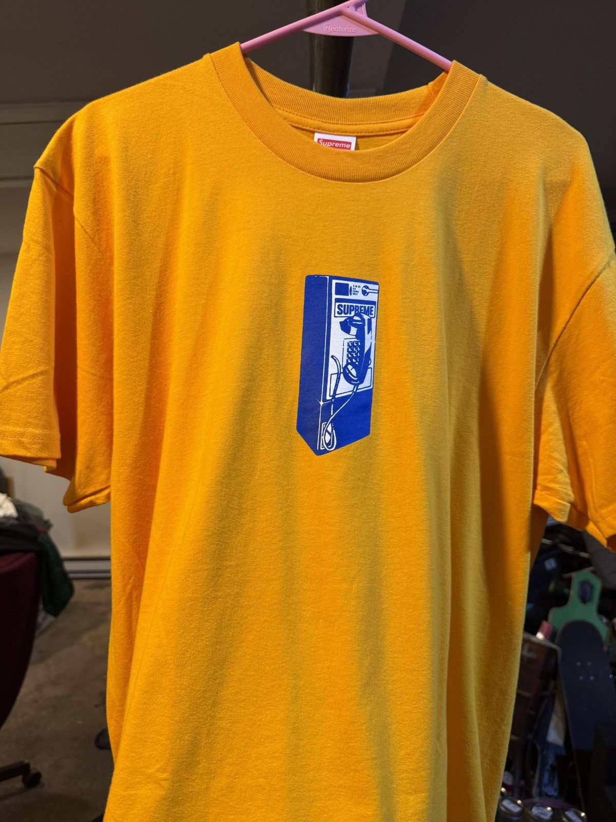 Supreme YELLOW SUPREME PAYPHONE TEE Size US L / EU 52-54 / 3 - 1 Thumbnail