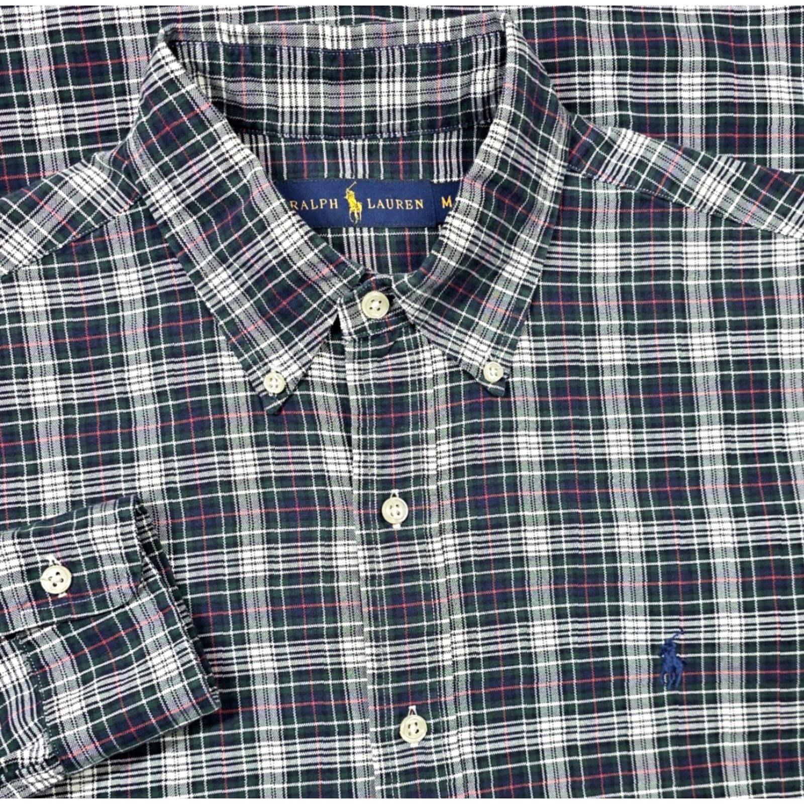 Polo Ralph Lauren Polo Ralph Lauren Button-Up Shirt M Multicolor Plaid Long Sleeve Oxfor d Oxford Iconic OCBD Size US M / EU 48-50 / 2 - 2 Thumbnail