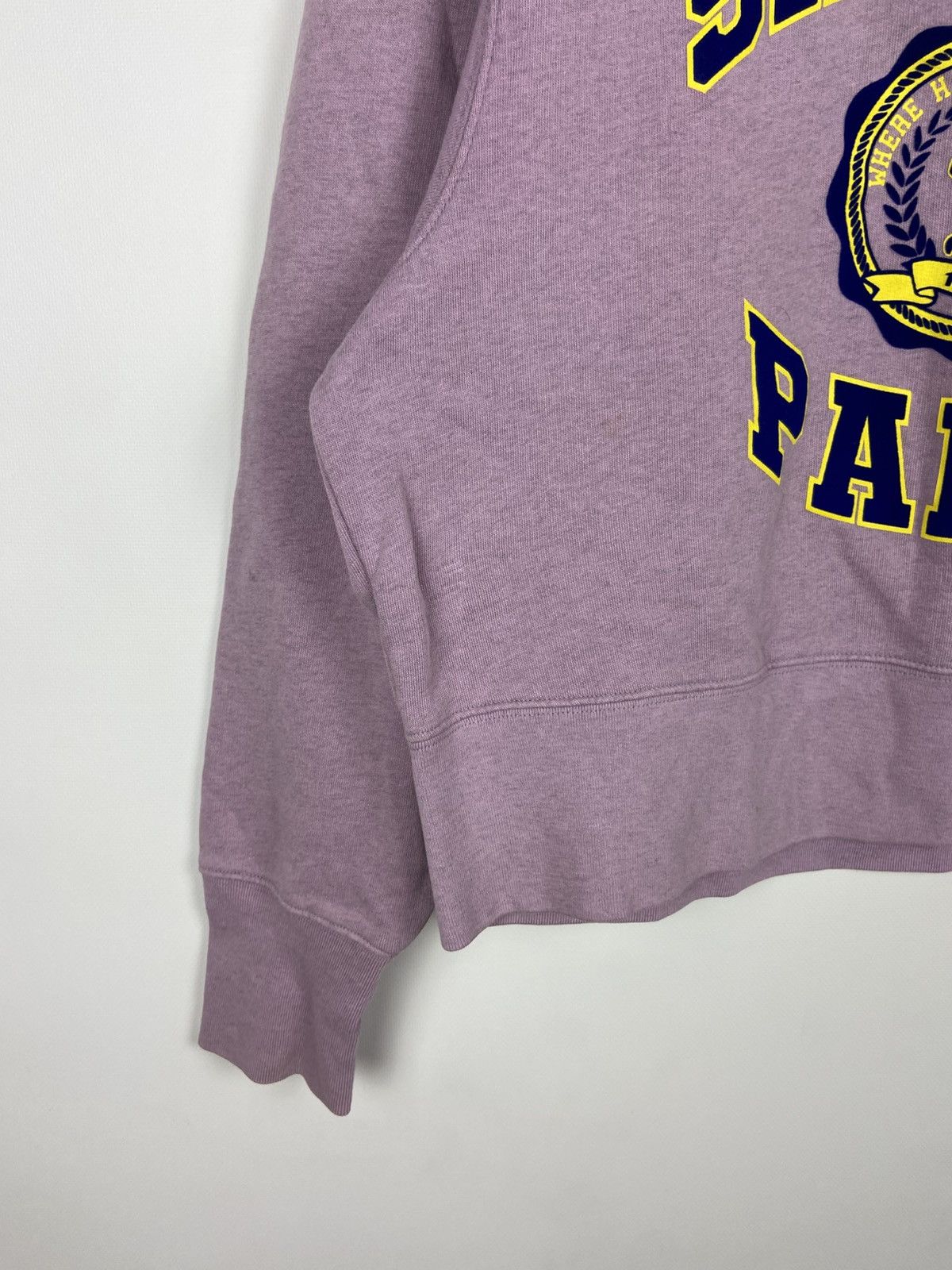 Designer × Sandro SANDRO Printed And Flocked College Sweatshirt Womens Purple Size XS / US 0-2 / IT 36-38 - 6 Thumbnail