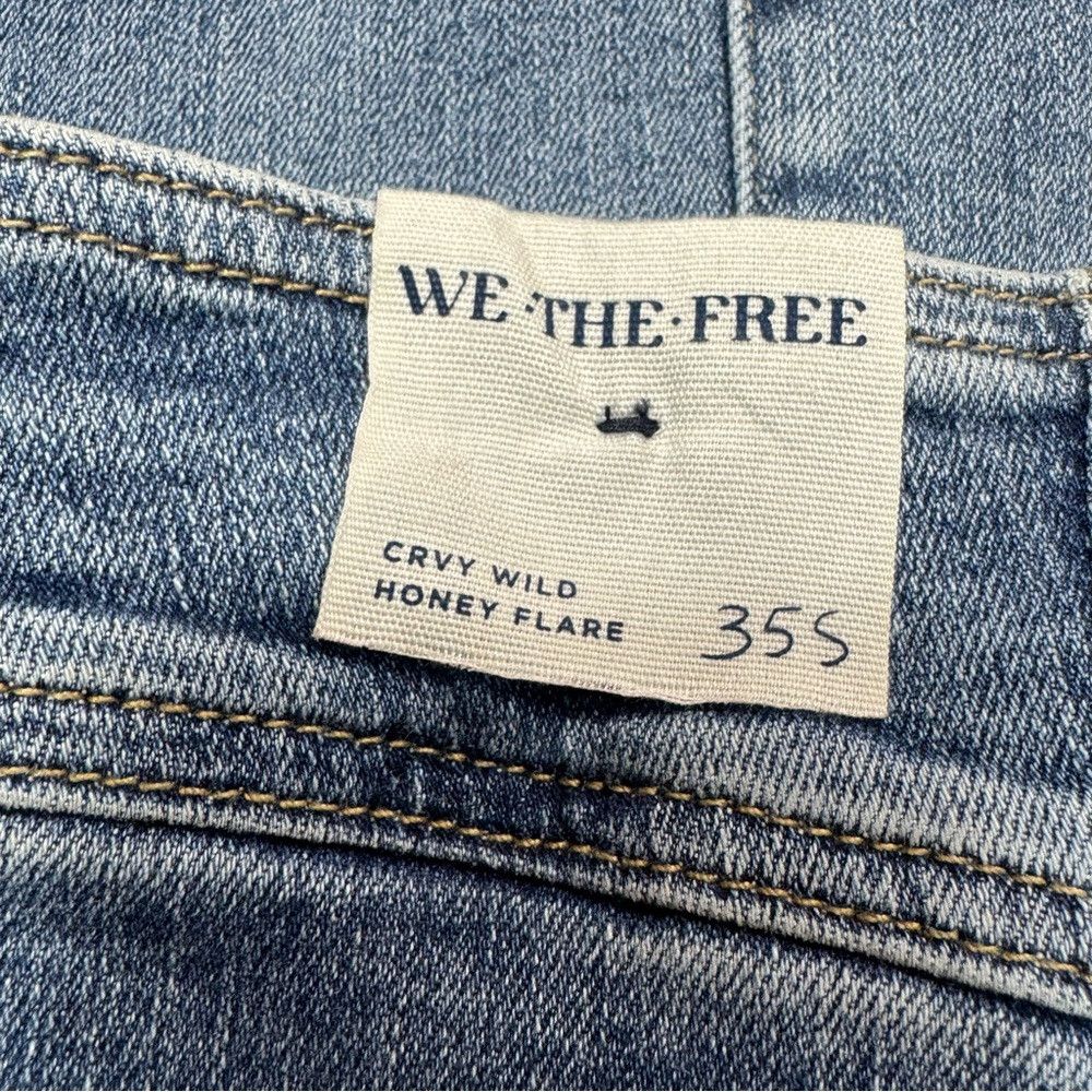 Free People NWT New Free People Curvy Wild Honey Flare Jean Size 35 Sho Size 35" - 7 Thumbnail