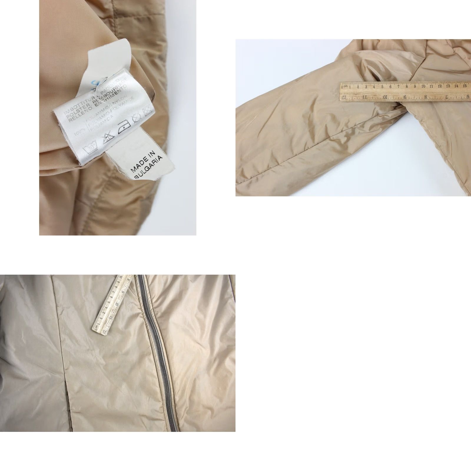 Vintage CIESSE Jacket Women's LARGE Light Padded Water Resistant Beige Size L / US 10 / IT 46 - 8 Thumbnail