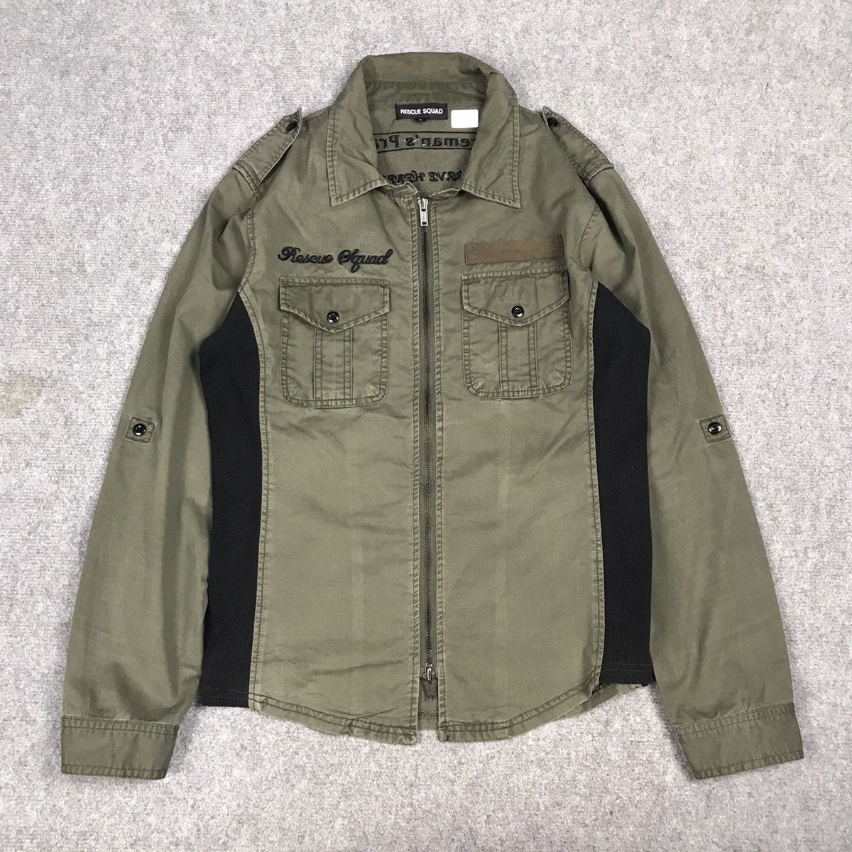 Japanese Brand RESCUSE SQUAD EMBROIDERY DESIGN ZIPPER DOUBLES POCKET JACKET Size US M / EU 48-50 / 2 - 2 Thumbnail