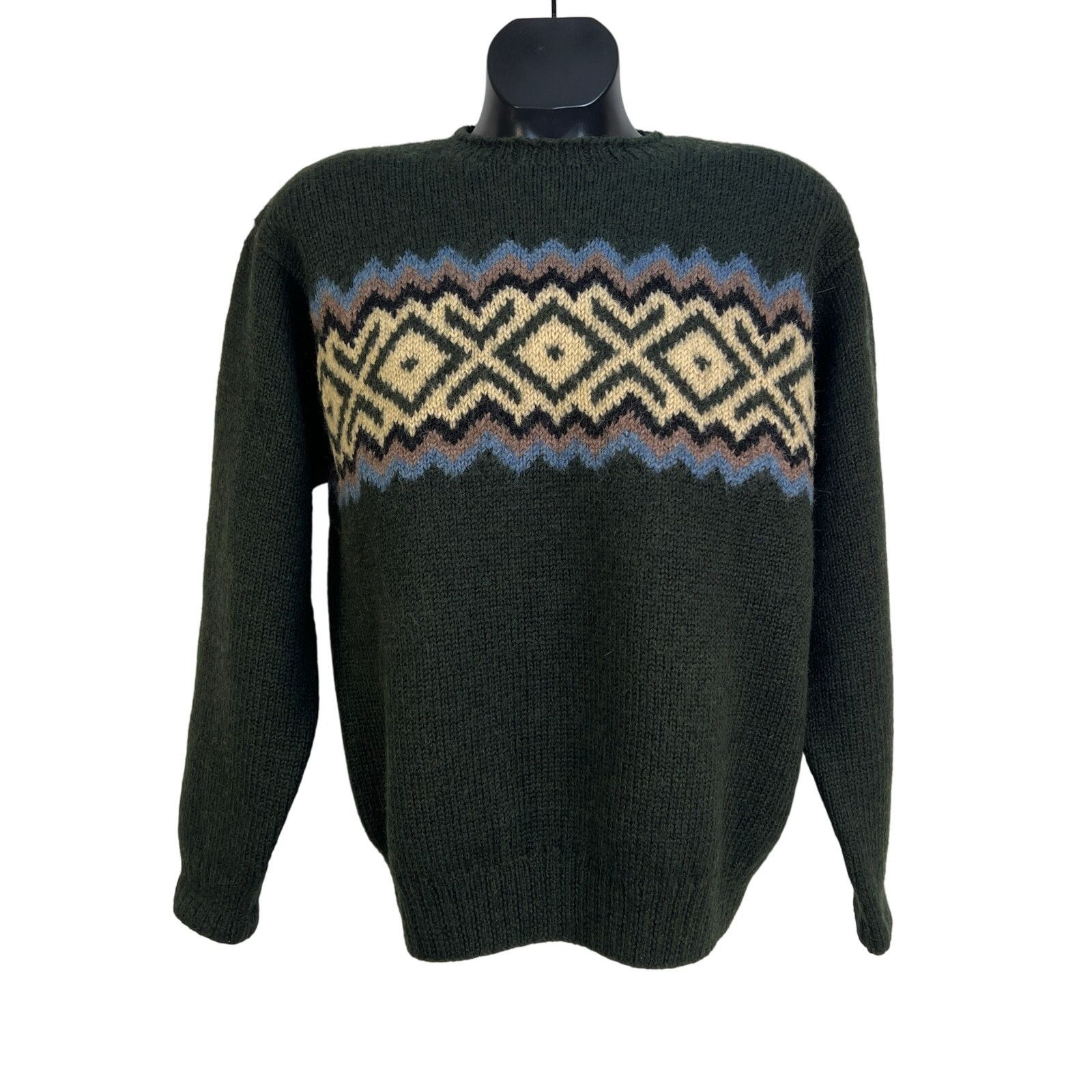 J.Crew Vintage J. Crew Chunky Wool Sweater Crewneck Green Size US M / EU 48-50 / 2 - 1 Thumbnail