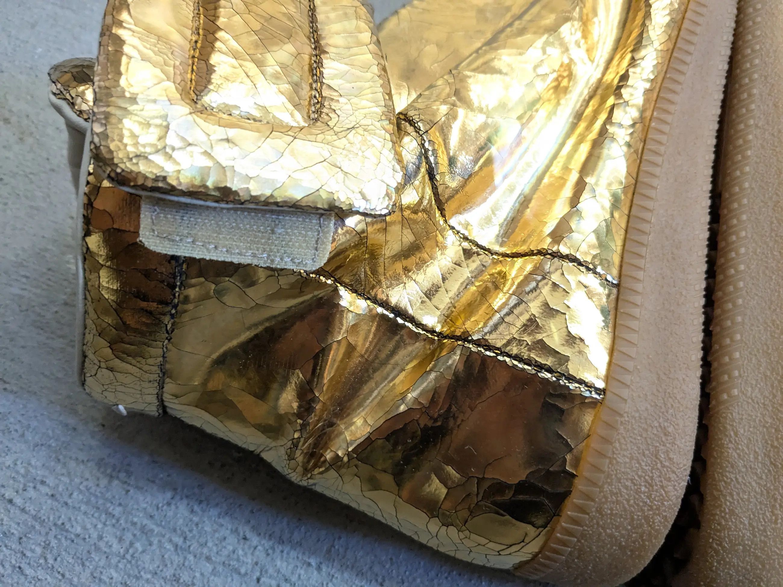 Maison Margiela Maison Margiela Future High Tops Gold 10 43 Cracked Size US 10 / EU 43 - 11 Thumbnail