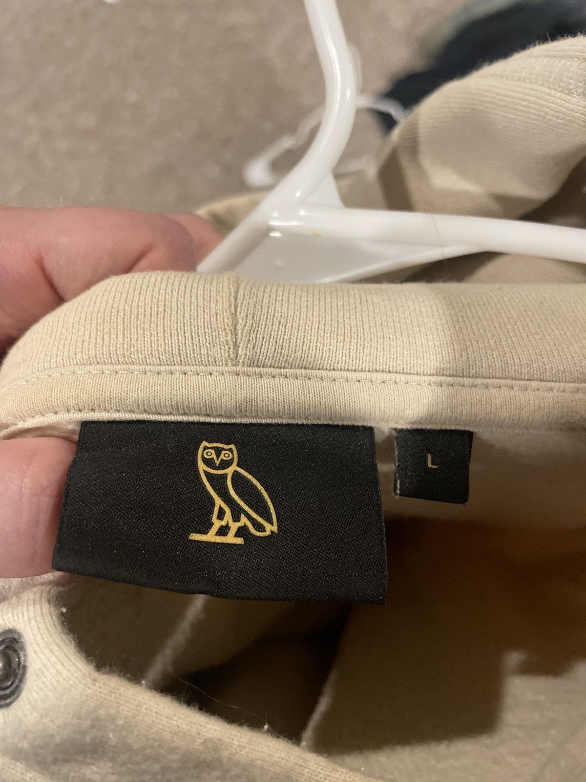 October's Very Own OVO OCTOBERS VERY OWN FLEECE SNAP HOODIE STONE HEAVYWEIGHT L Size US L / EU 52-54 / 3 - 9 Thumbnail