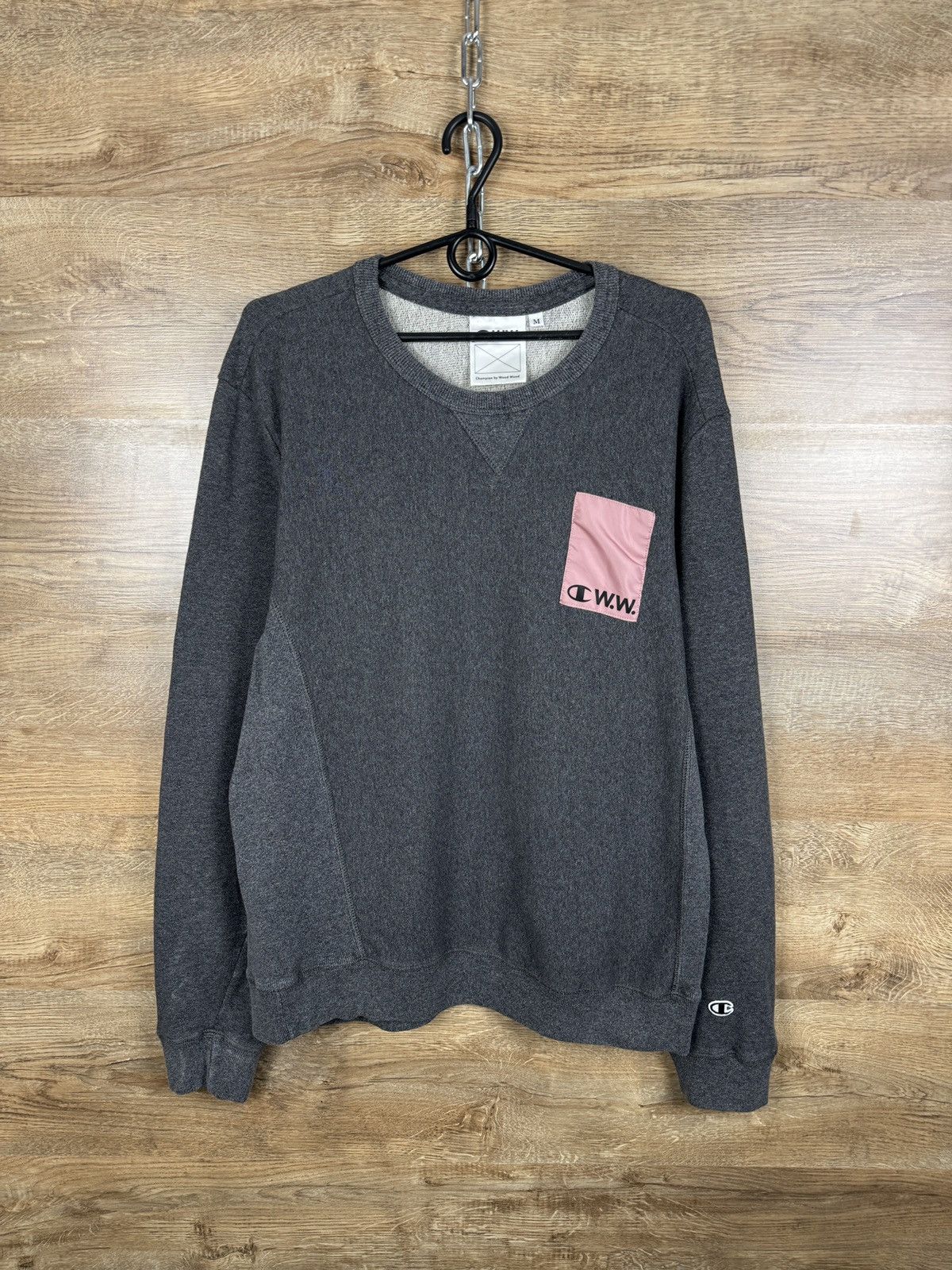 Champion × Wood Wood Mens Champion by Wood Wood sweatshirt art grey size M Size US M / EU 48-50 / 2 - 1 Thumbnail