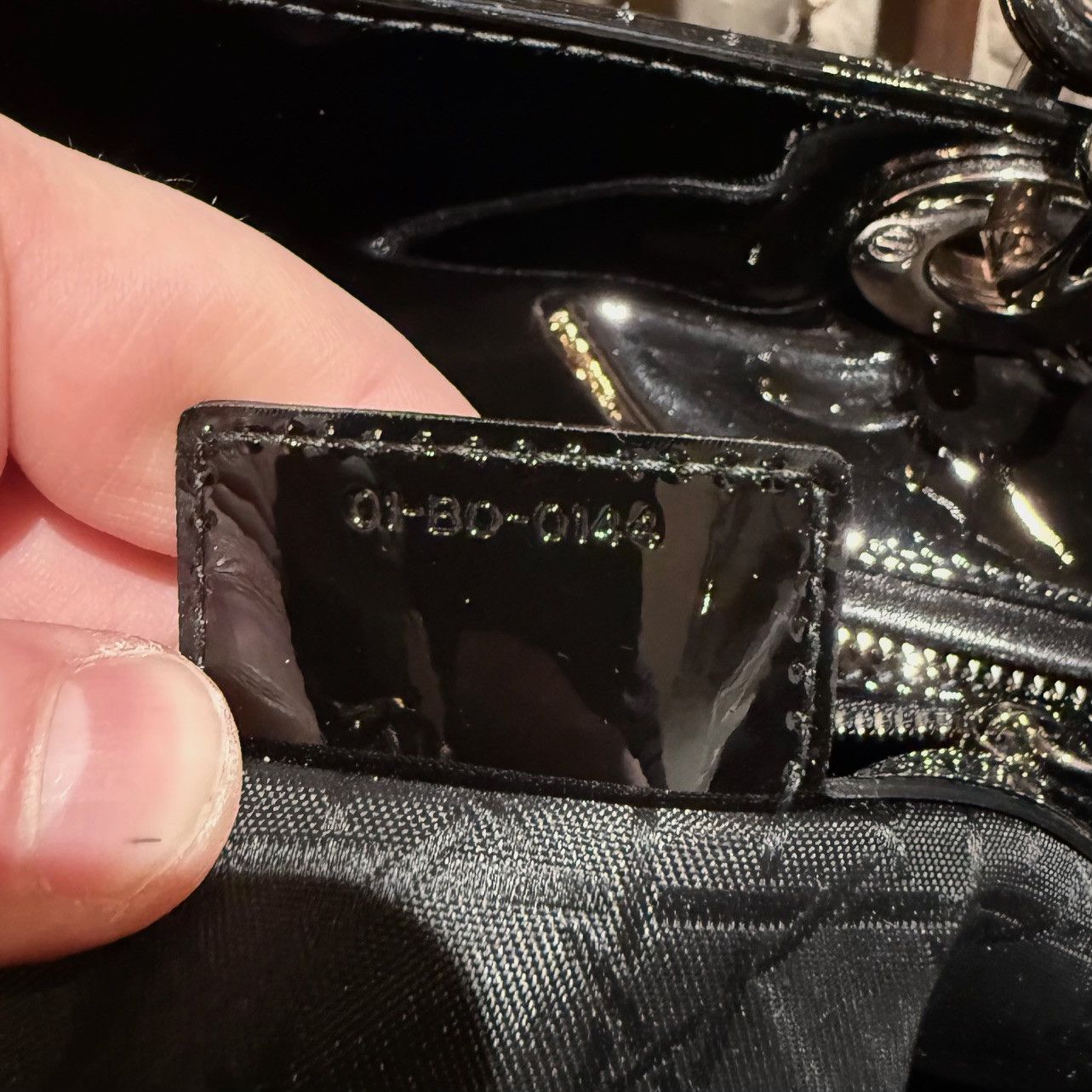 Dior Dior Black Patent Cannage Large Lady Dior Bag Size ONE SIZE - 13 Thumbnail