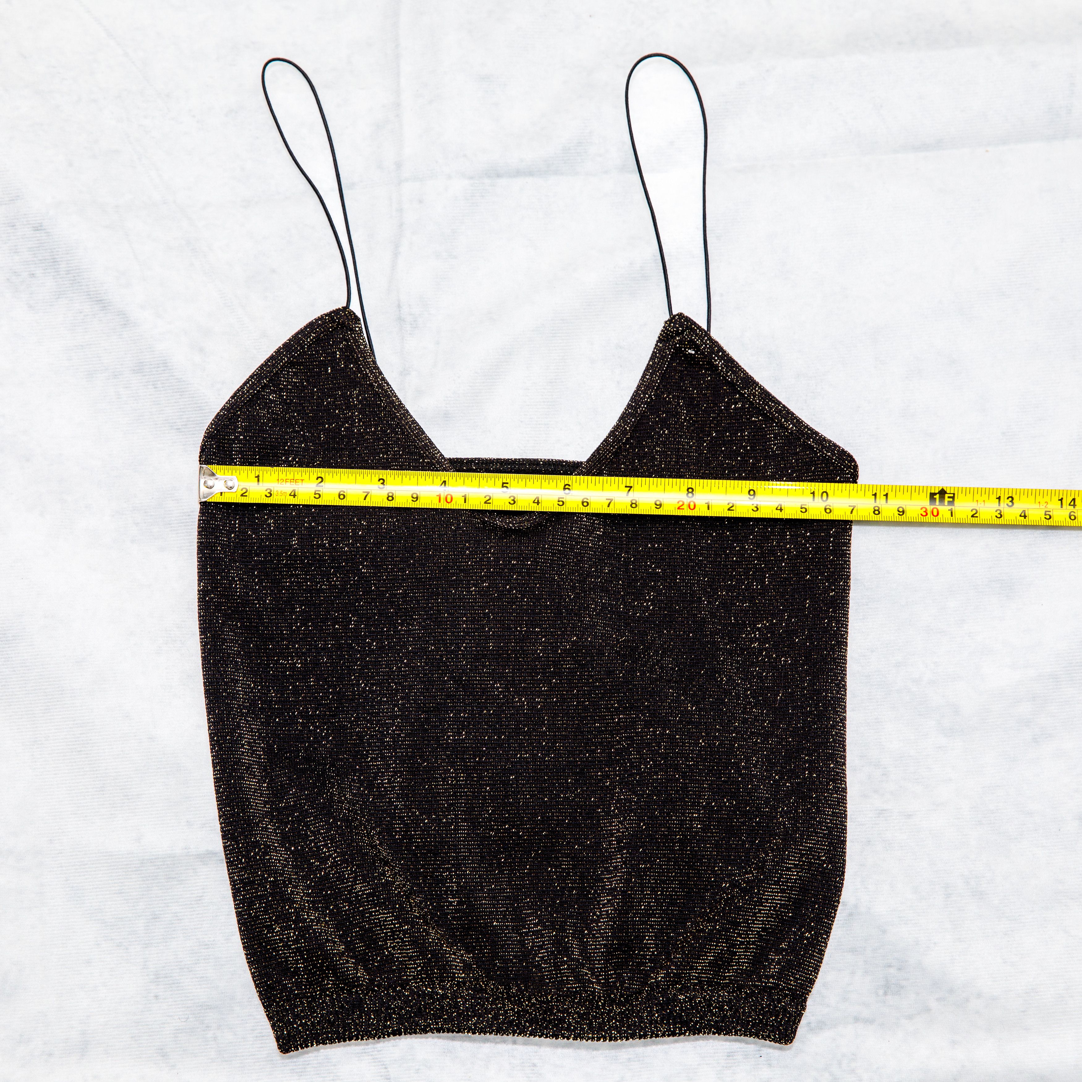 Free People Intimately Free People Tank Top XS/S Black Gold Sparkle Size XS / US 0-2 / IT 36-38 - 6 Thumbnail
