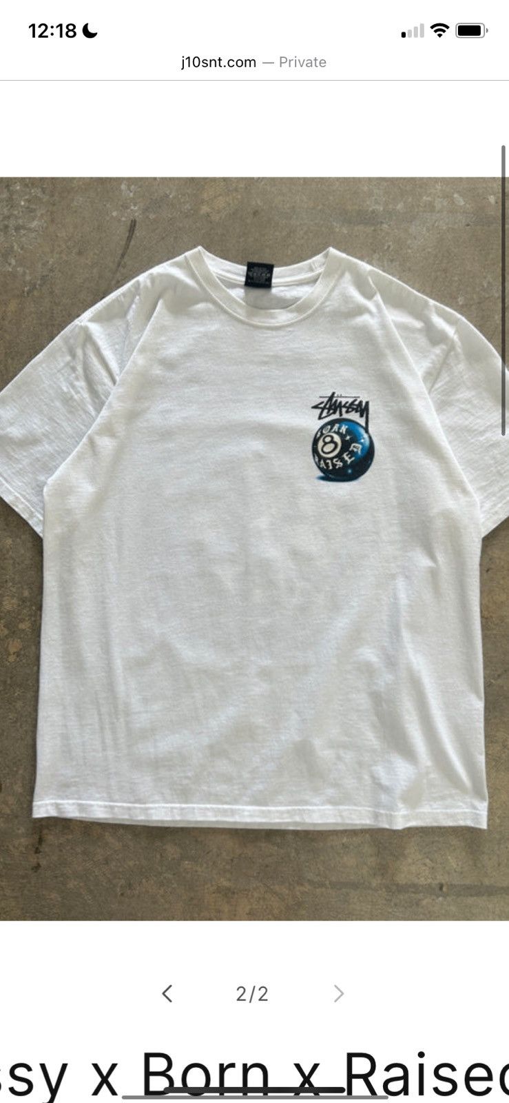 Born X Raised × Stussy Stussy X Born x Raised 8 Ball Tee | Grailed