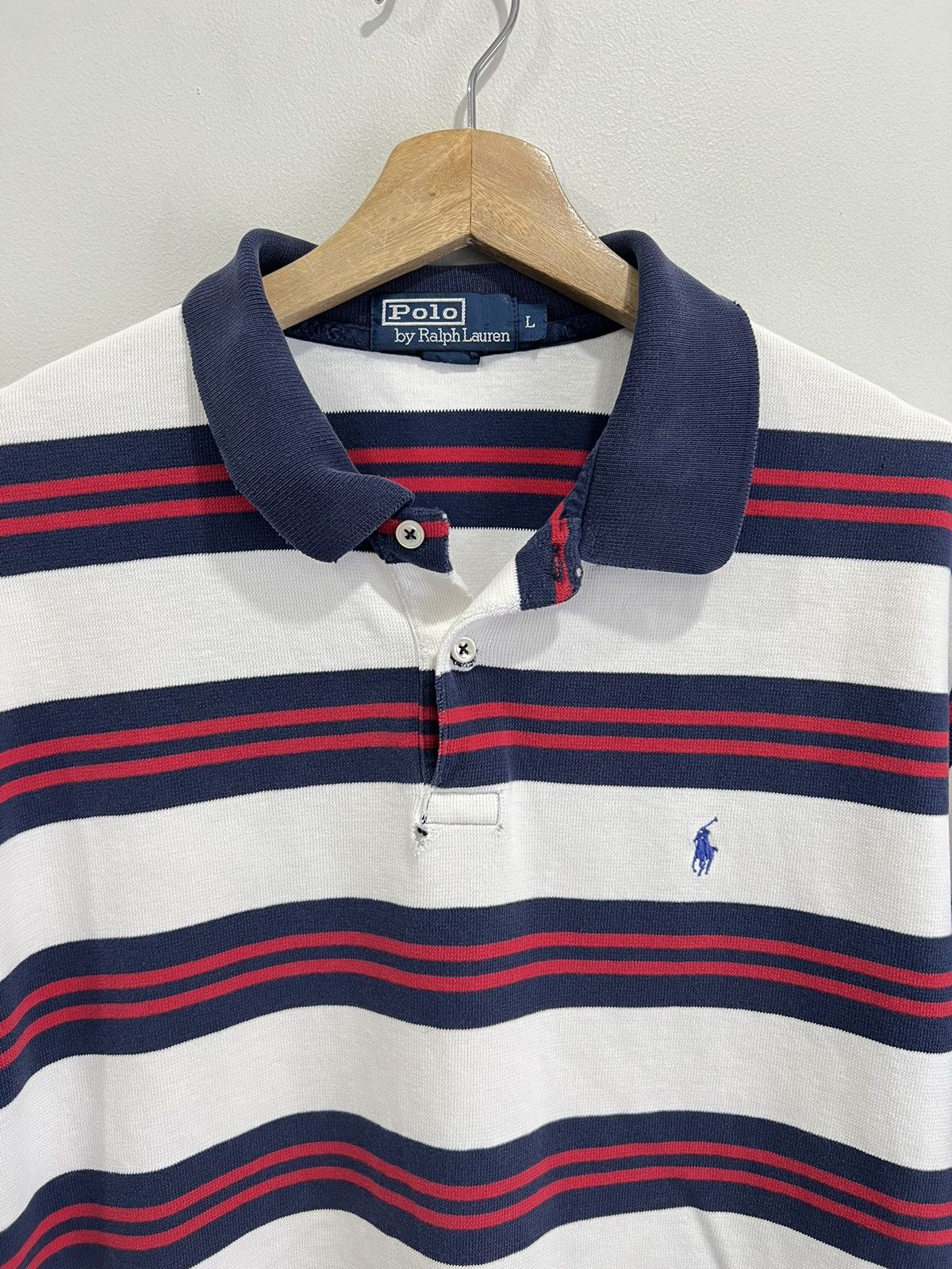 Ralph Lauren Vintage Ralph Lauren Polo Striped Shirt Size US L / EU 52-54 / 3 - 2 Thumbnail