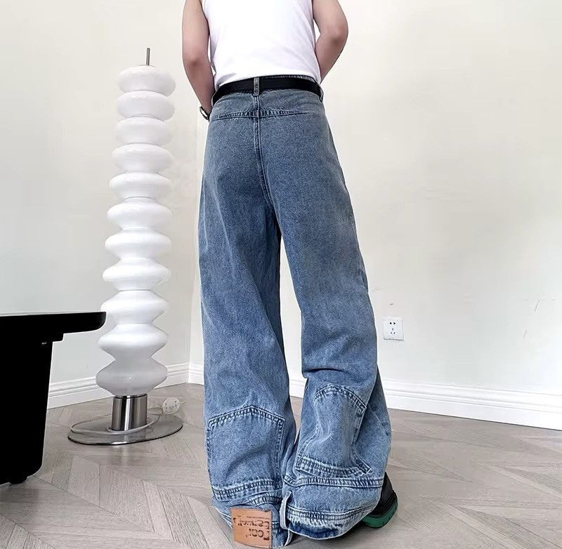 Japanese Brand × Jean Washed Wide Leg Style Baggy Jeans Daily Size US 33 - 6 Thumbnail