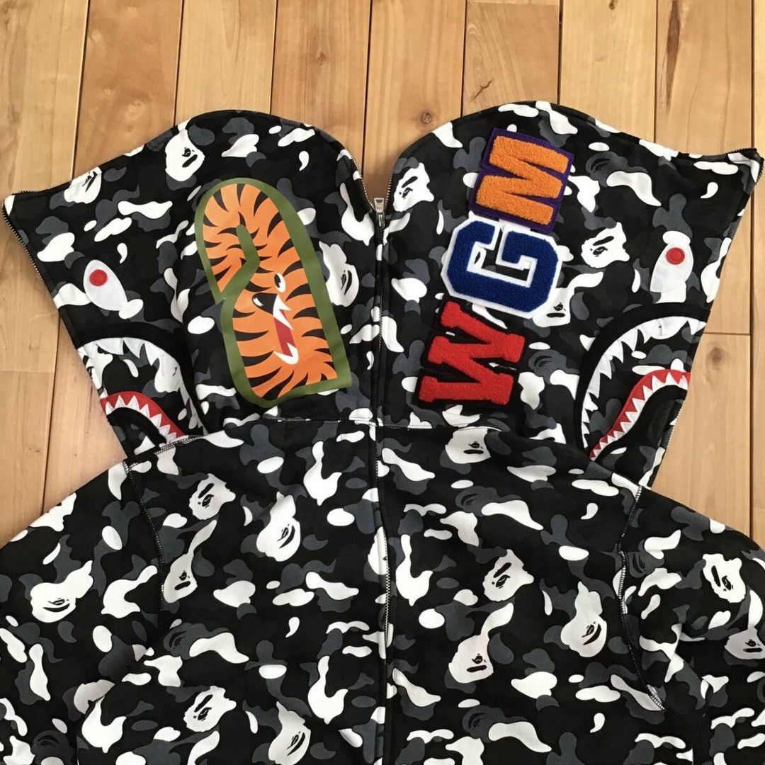 Bape 🔥DSMG Store Camo🔥 BAPE Separate shark full zip hoodie APE Size US L / EU 52-54 / 3 - 3 Thumbnail
