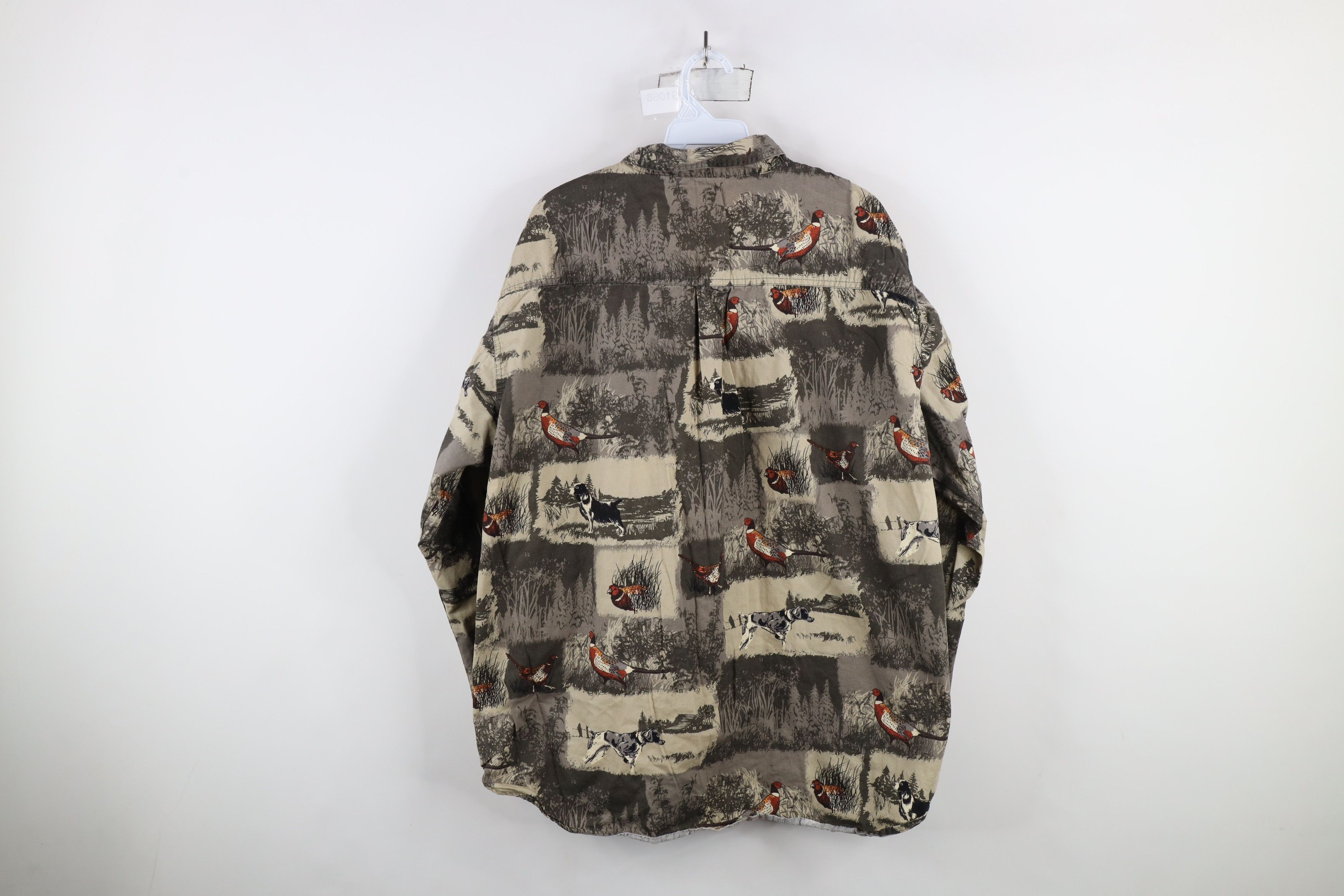 Vintage Vintage 90s Pheasant Dog Hunting All Over Print Button Shirt Size US XL / EU 56 / 4 - 10 Thumbnail