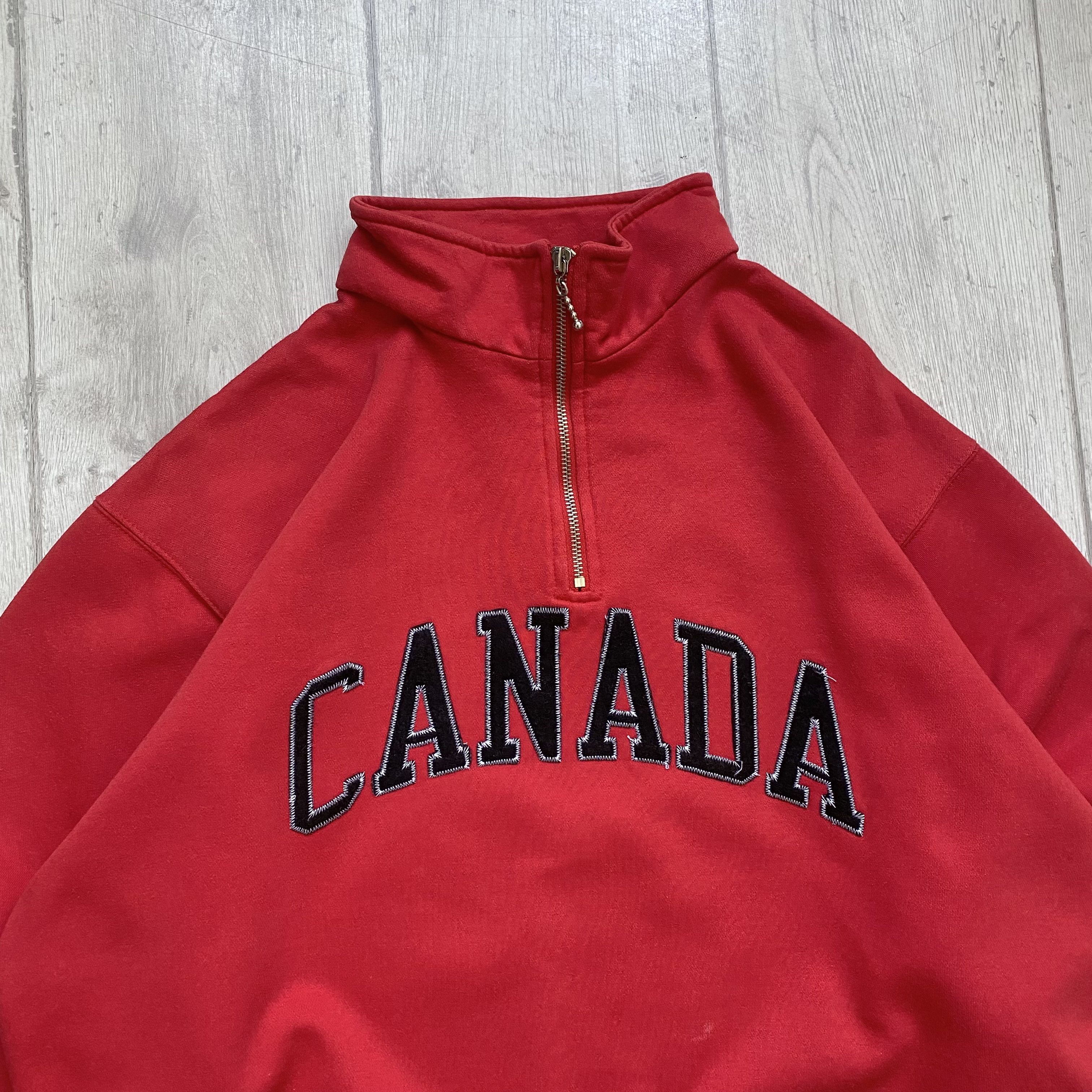 Russell Athletic 🍁Vintage 90s Canada logo Boxy Sweatshirt Zip 1/3 Size US M / EU 48-50 / 2 - 2 Thumbnail