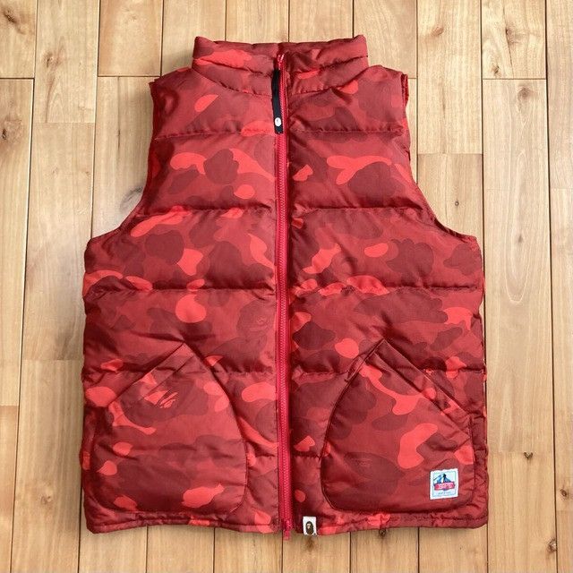 Bape BAPE Dark Red Camo Puffer Down Vest a bathing ape Size US M / EU 48-50 / 2 - 1 Thumbnail