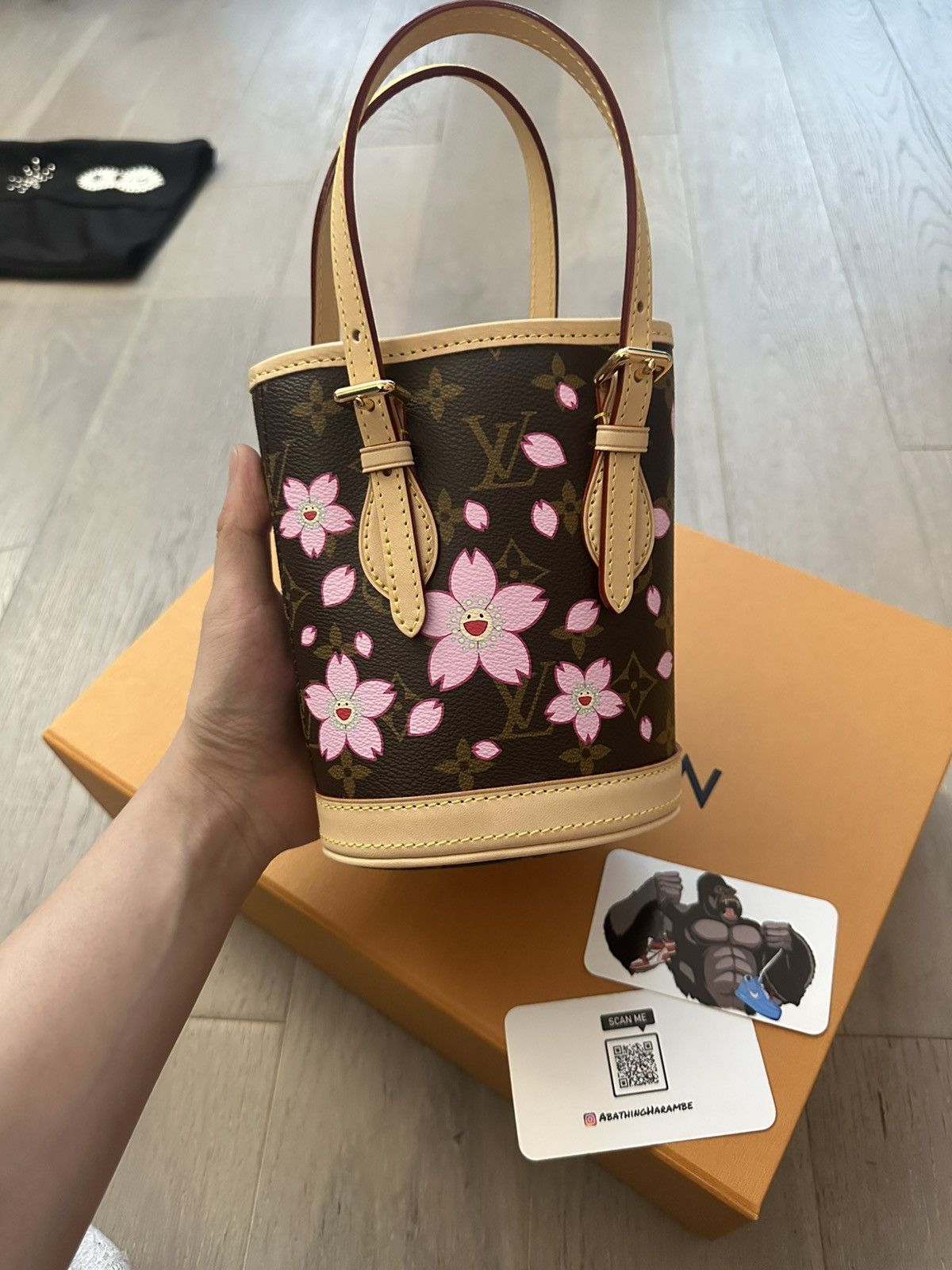 Louis Vuitton × Takashi Murakami Louis Vuitton x Takashi Murakami Nano Bucket Sakura Brown Size ONE SIZE - 5 Thumbnail