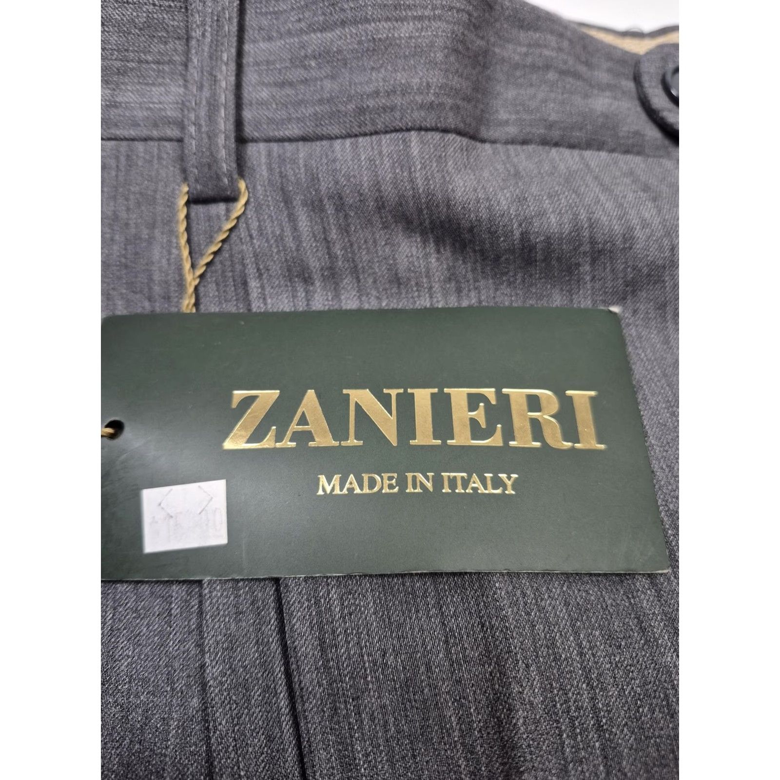 Vintage VTG Zanieri Dress Pants Mens 40x36 Gray Wool Pleated Straight Super 100s Italy Size US 30 / EU 46 - 3 Thumbnail