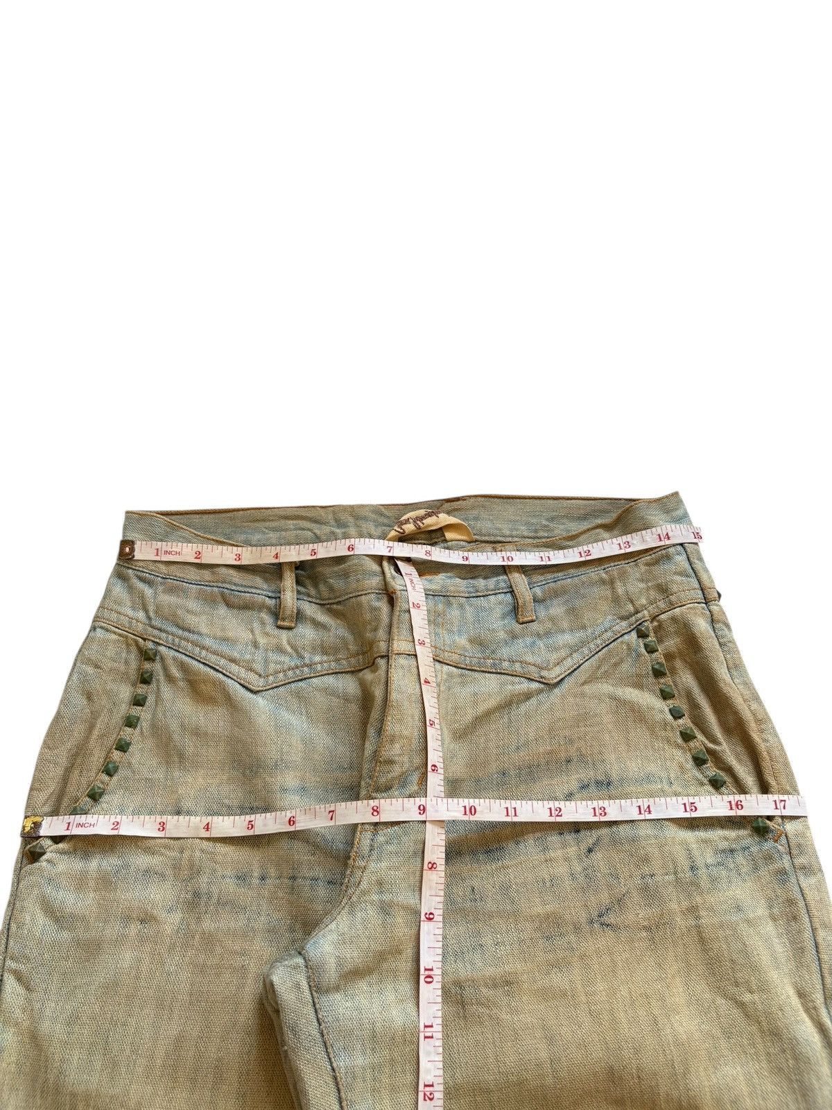 If Six Was Nine Vintage Japanese Brand Rusty Mud Wash Distressed Flare Jeans Size US 30 / EU 46 - 13 Thumbnail