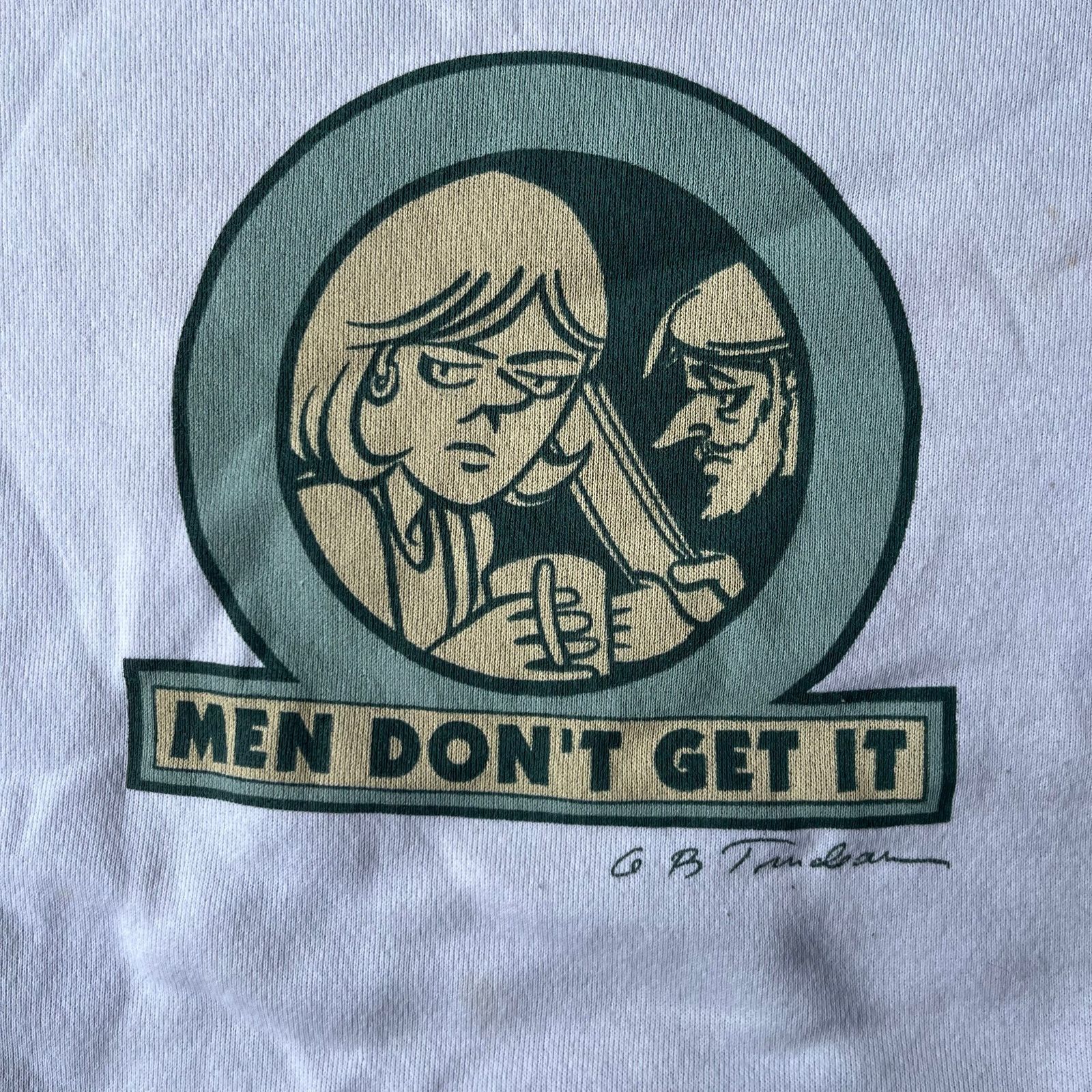 Vintage VINTAGE FEMINISM MEN DONT GET IT SWEATSHIRT COMIC XL USA Size US XL / EU 56 / 4 - 1 Thumbnail