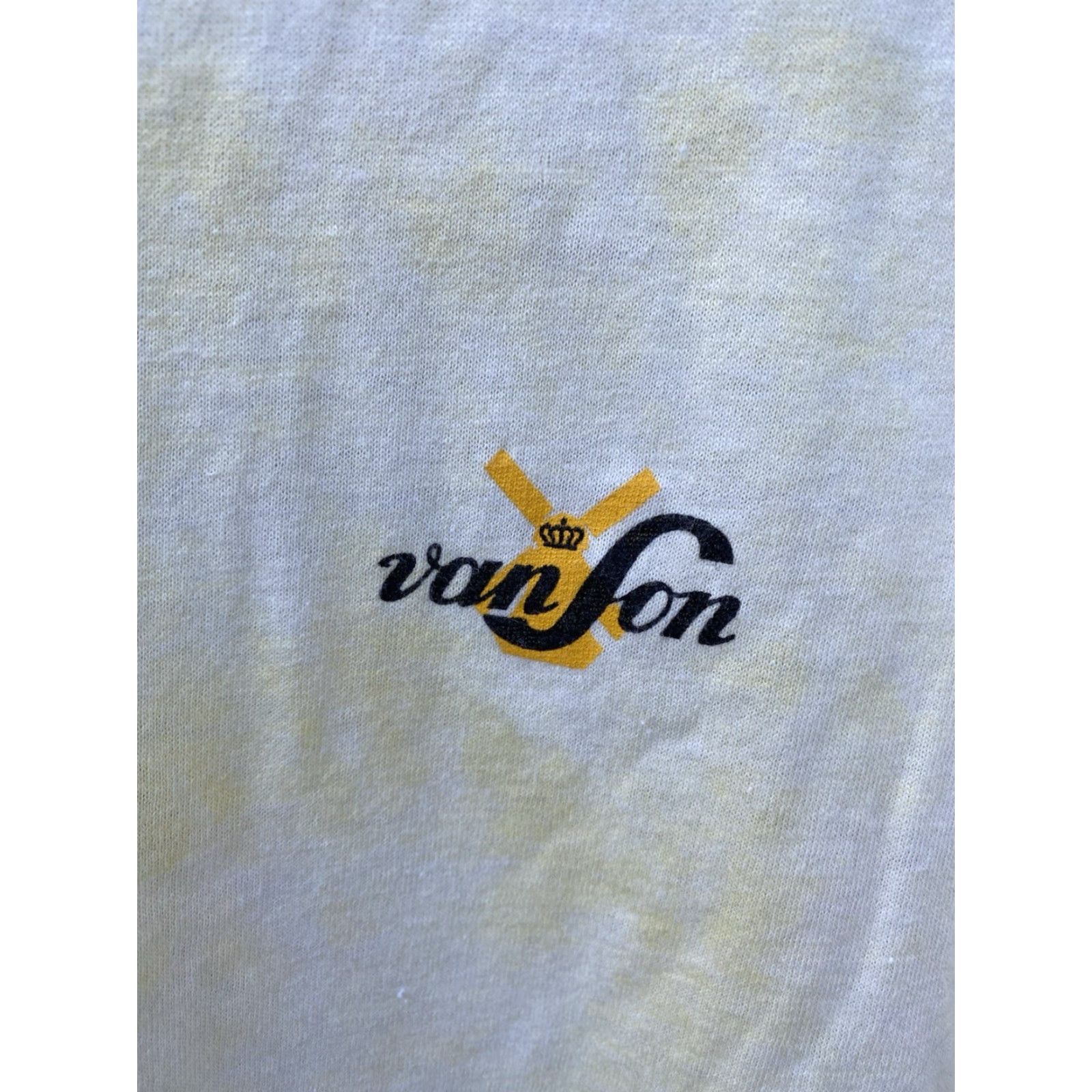 Vintage VINTAGE Screen Stars T Shirt Graphic Tee Single Stitch XL Yellow Men 1980s Van Son Windmill Graphic Tee Size US XL / EU 56 / 4 - 5 Thumbnail