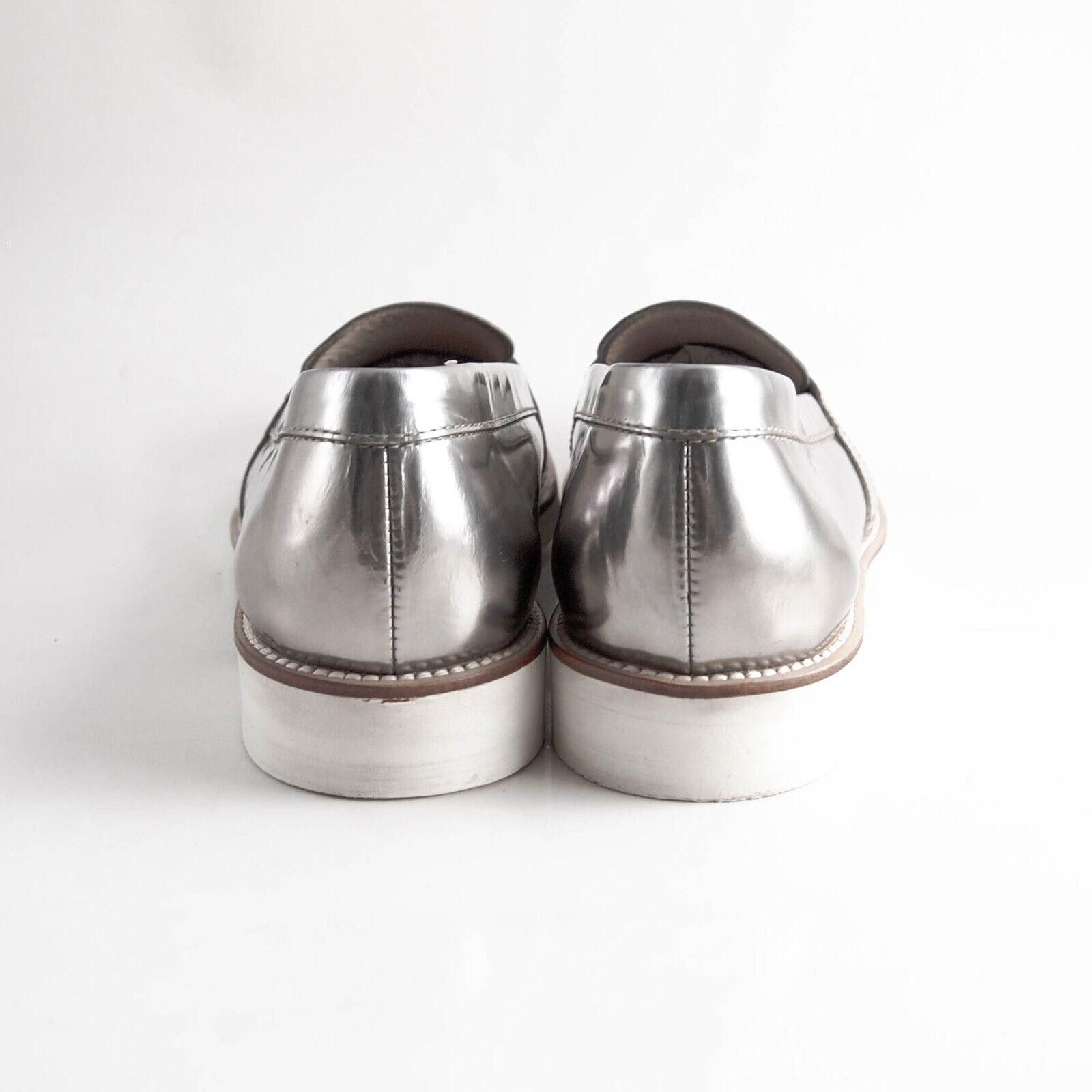 Tod's TODs Penny Loafers Silver Mirror Leather EU 40.5 US 10.5 Size US 10.5 / IT 40.5 - 7 Thumbnail