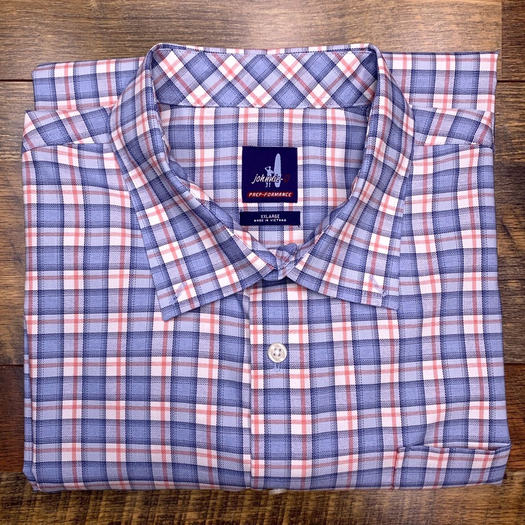 johnnie-O johnnie-O Prepformance Shirt Mens 2XL Blue Plaid Button Up Stretch Shirt Size US XXL / EU 58 / 5 - 2 Thumbnail